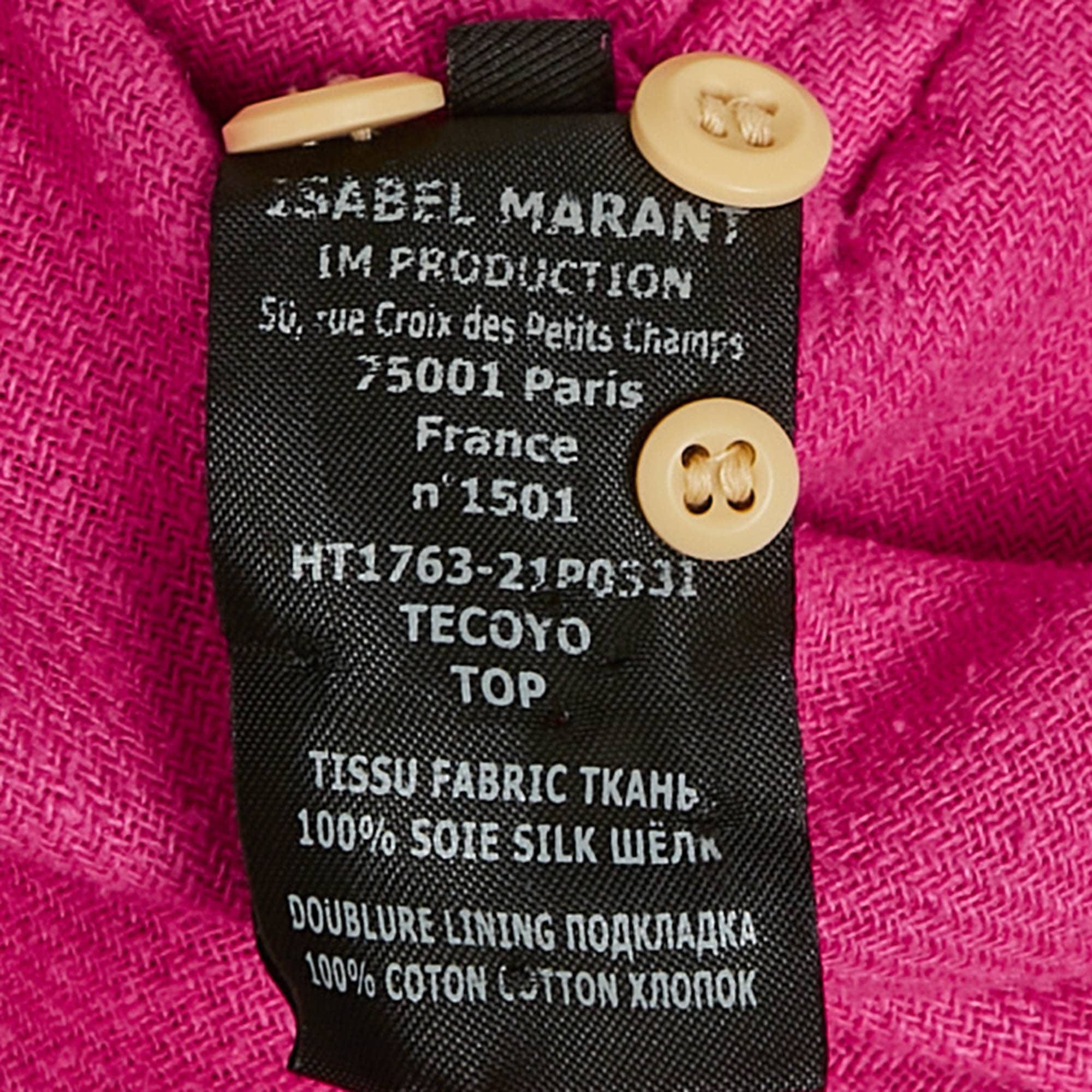 Isabel Marant Pink Silk Button Front Shirt