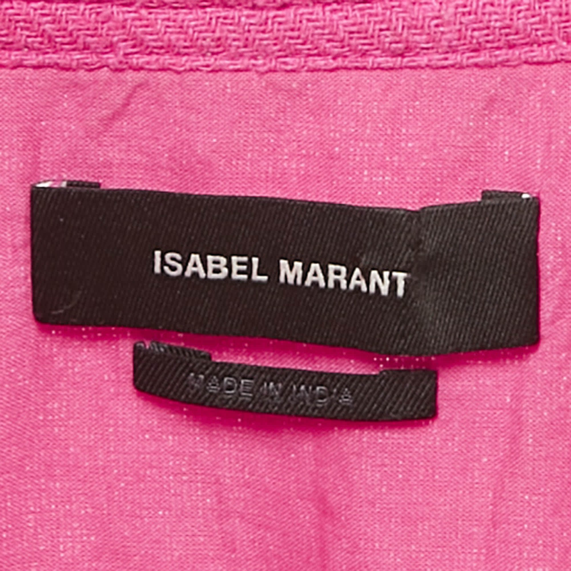 Isabel Marant Pink Silk Button Front Shirt
