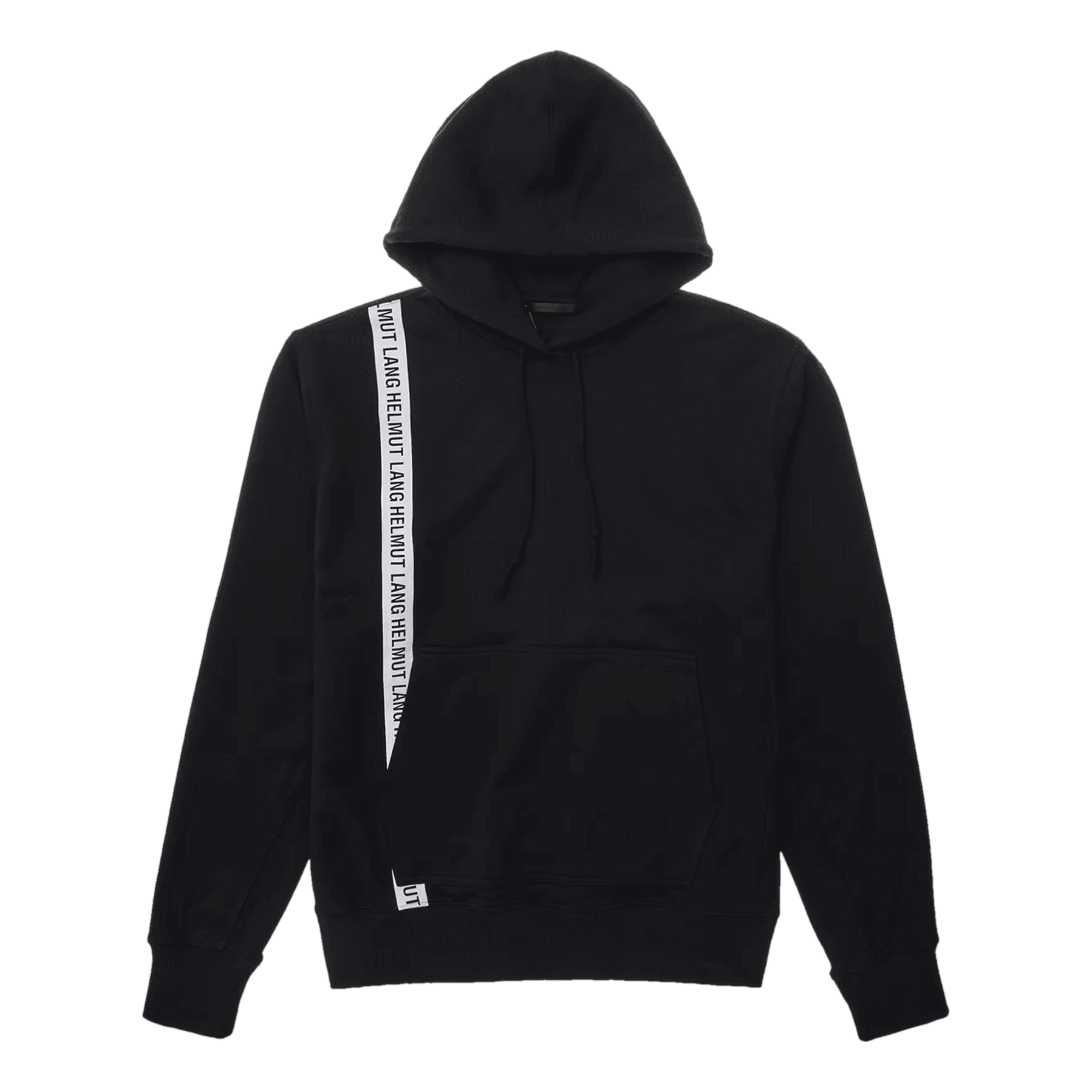 Helmut Lang Stripe Hoodie.bold T Black