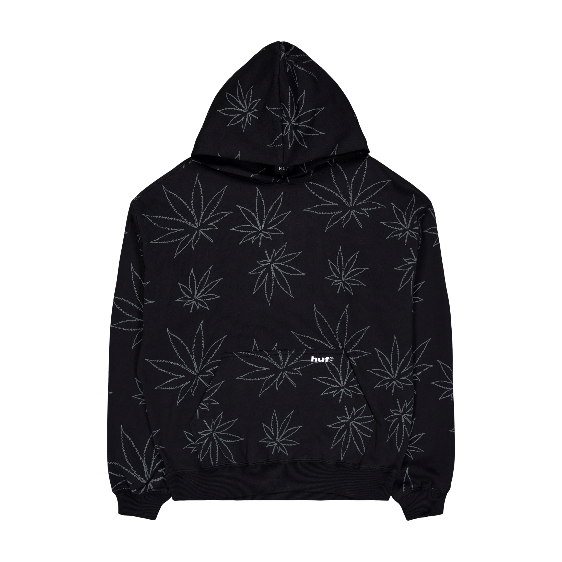 HUF Plantlife Fleece Hoodie Black