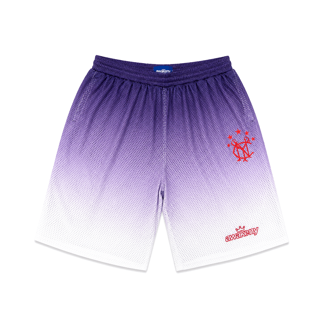 AWAKE NY GRADIENT SHORTS PURPLE