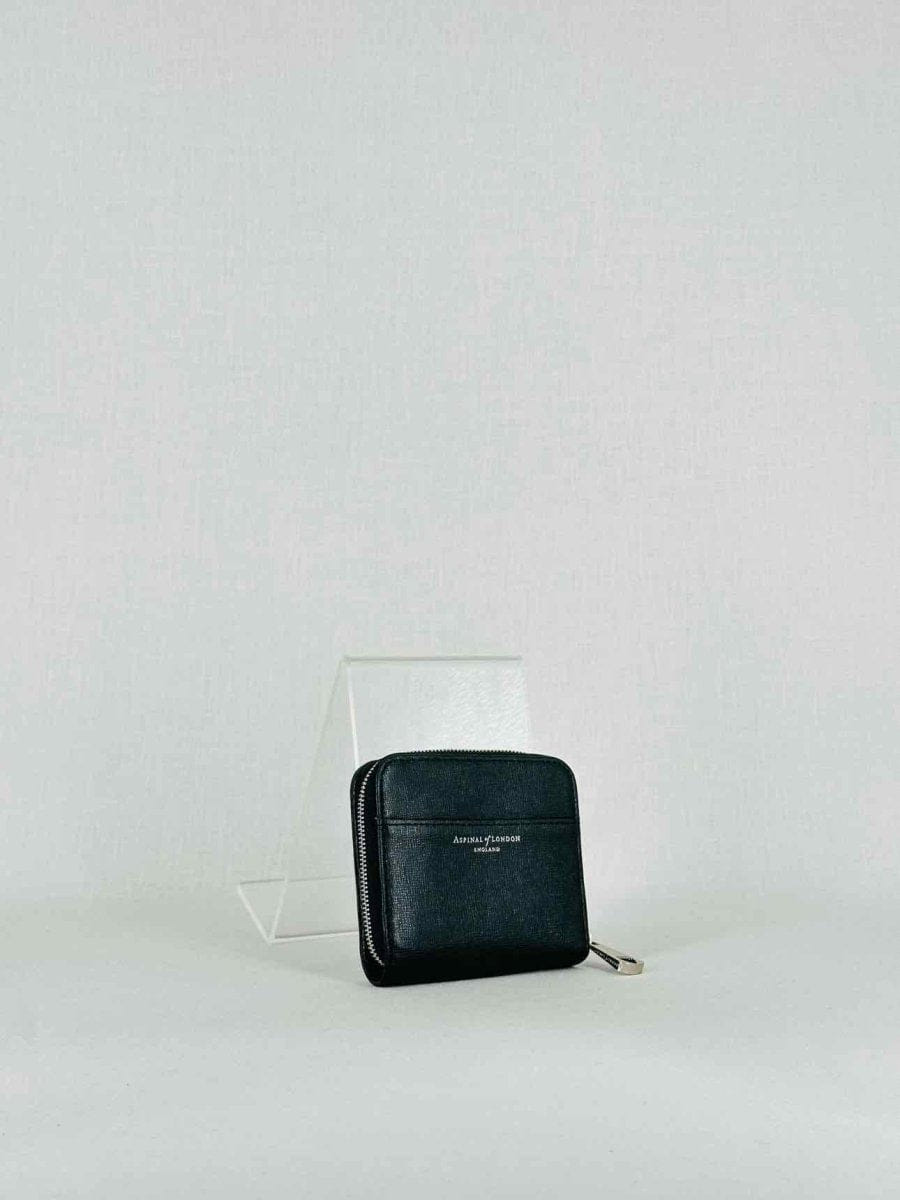 Aspinal of London Slim Mini Black Continental Wallet