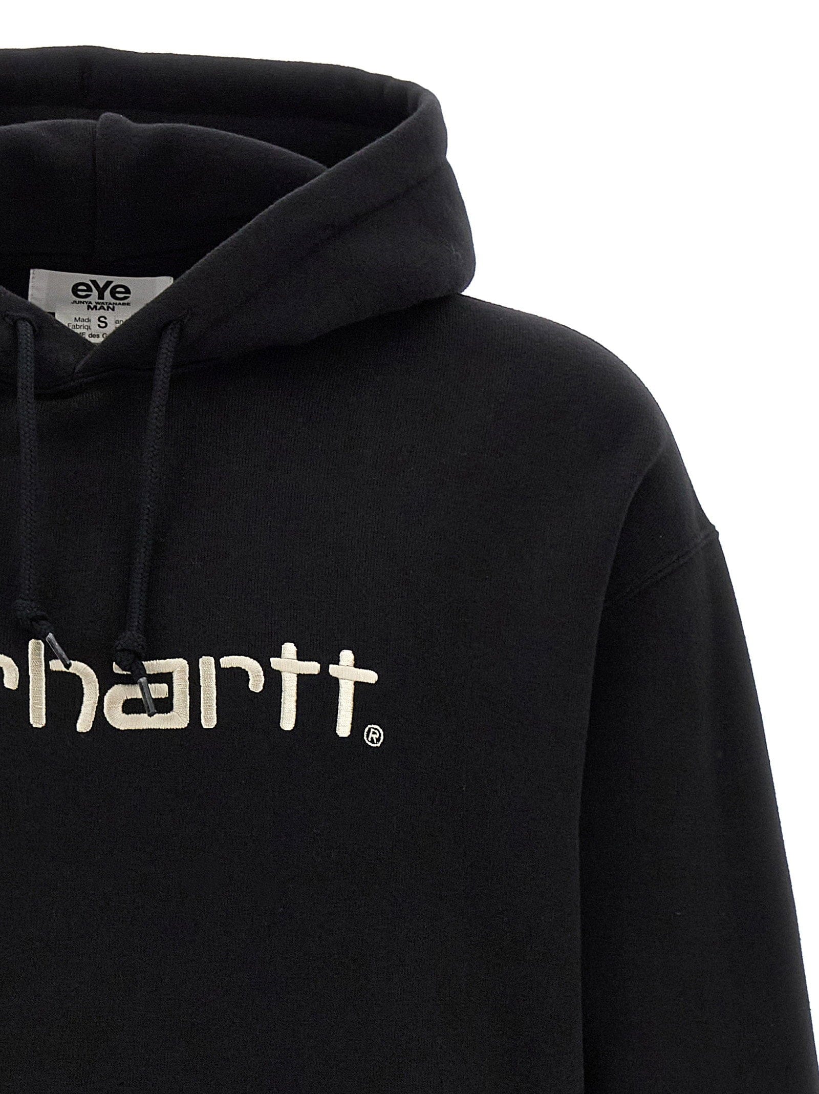 Junya Watanabe Logo - Embroidered Collaboration Hoodie — Black