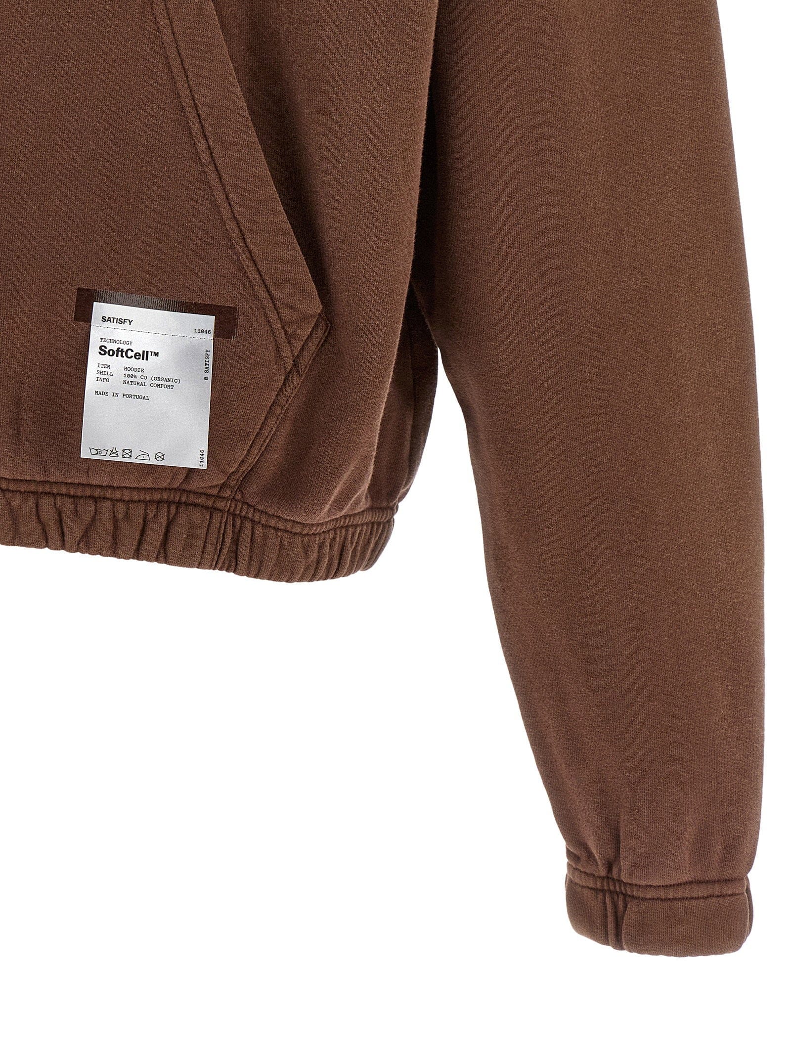 Satisfy Organic Cotton French Terry Hoodie — Brown