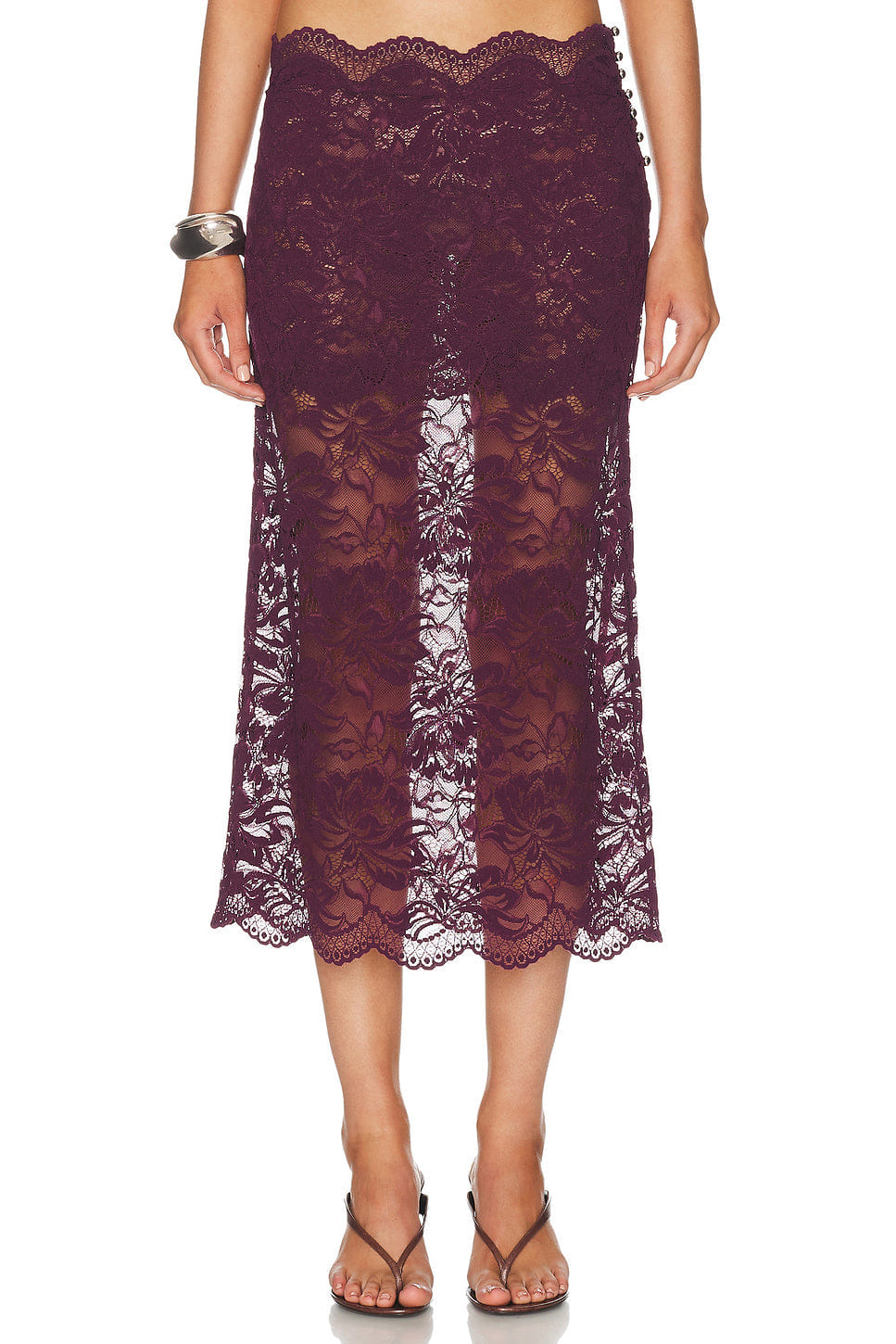 Rabanne Lace Midi Skirt