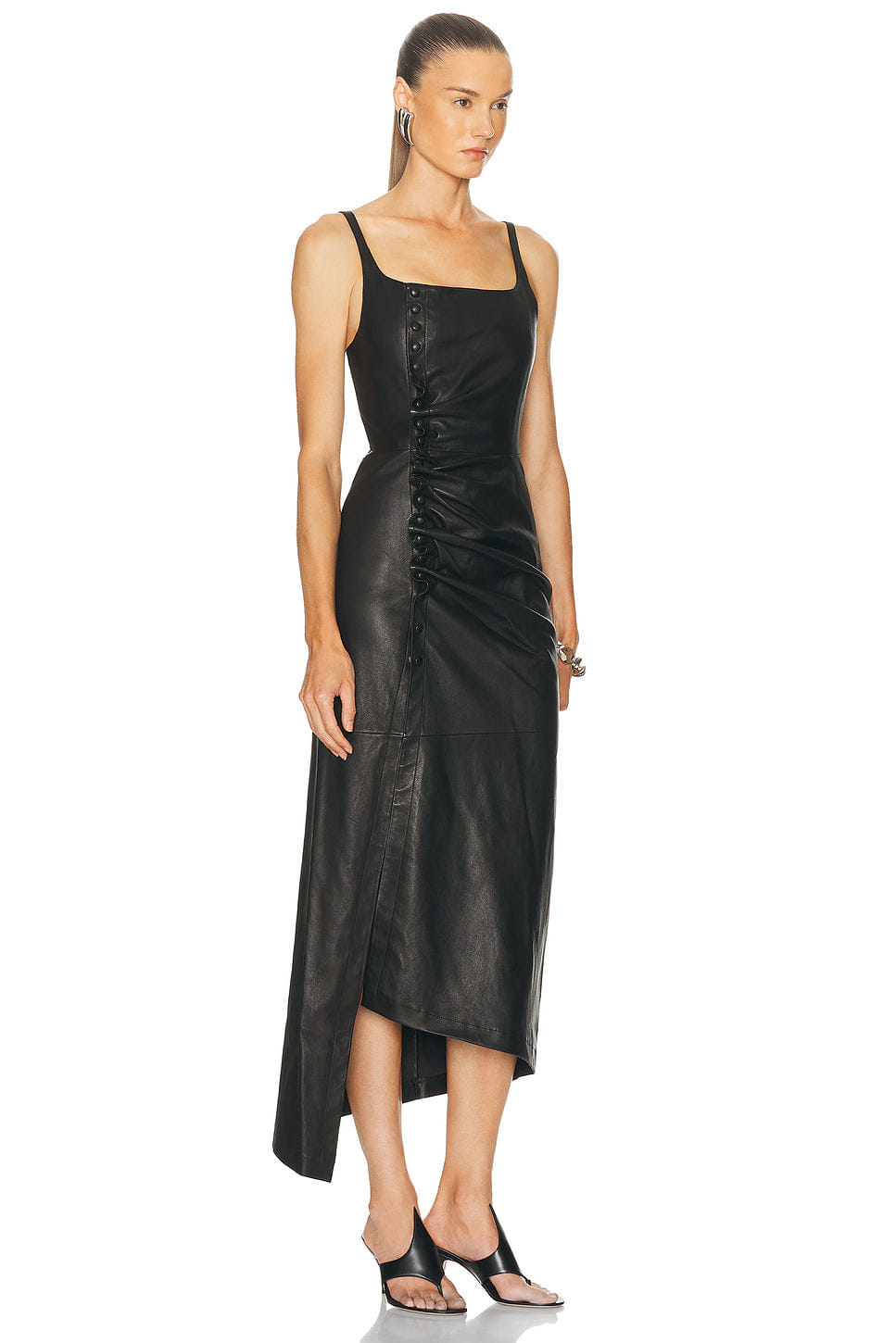 Rabanne Leather Midi Dress