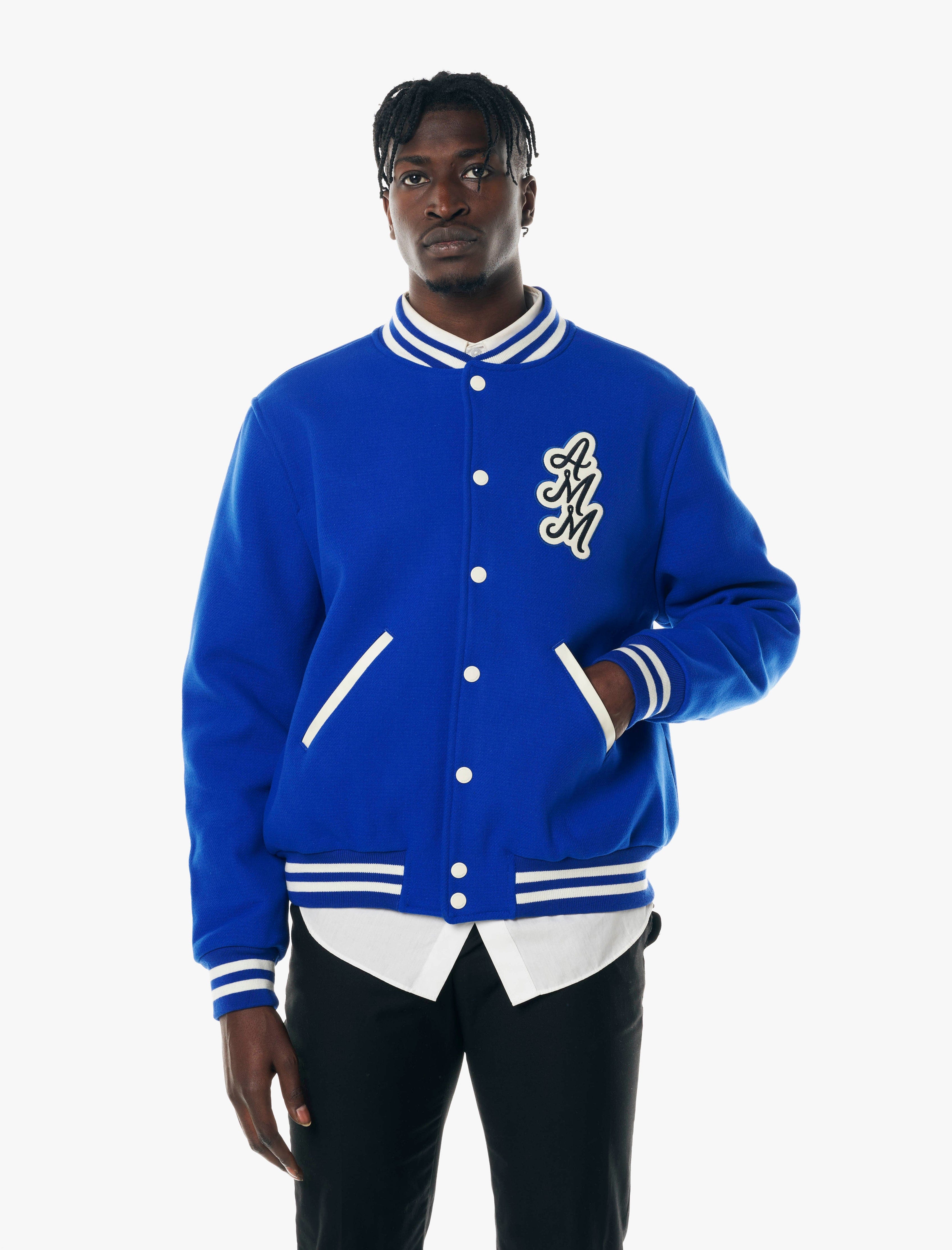 Blue A MA MANIÉRE ROYAL BLUE VARSITY JACKET