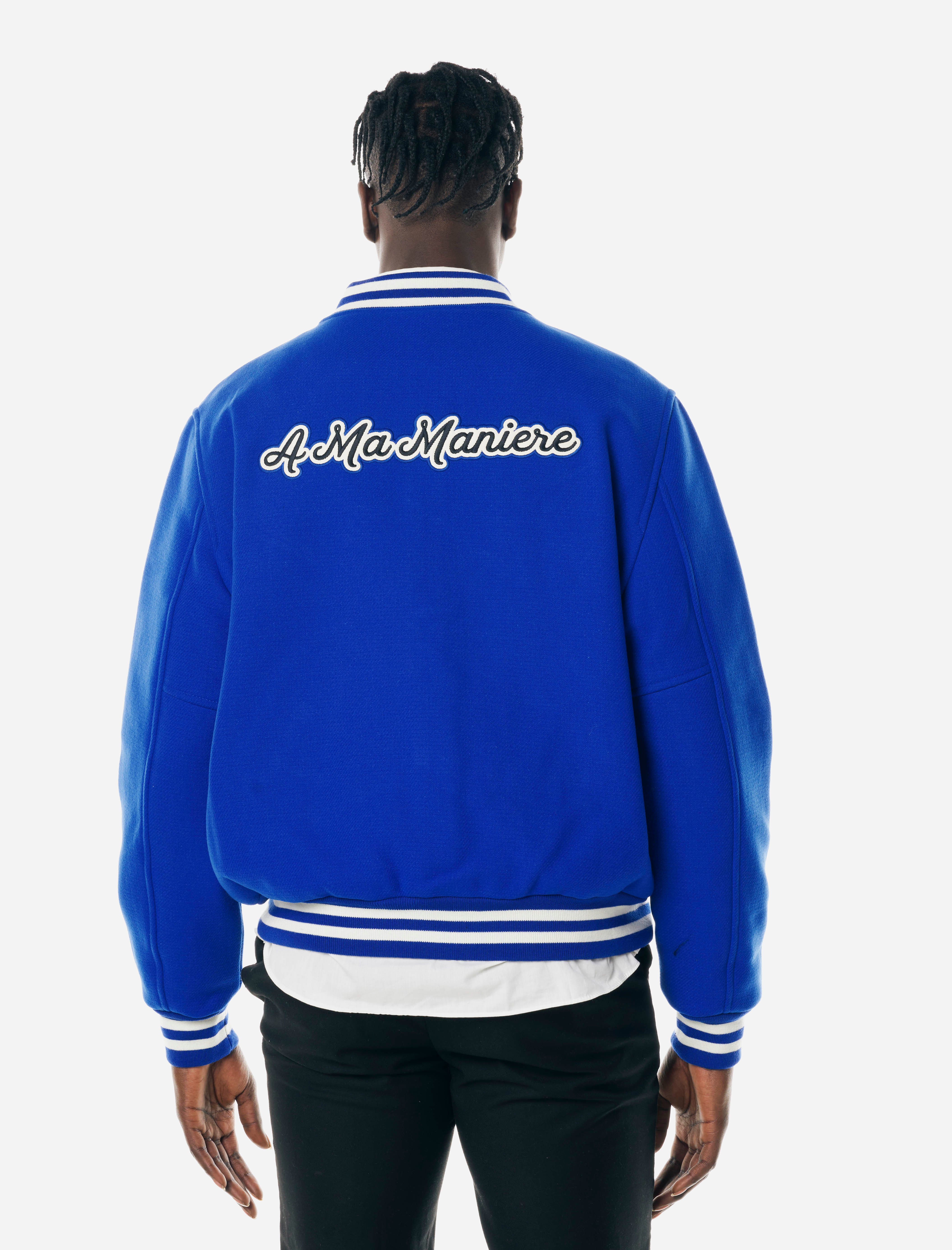 Blue A MA MANIÉRE ROYAL BLUE VARSITY JACKET