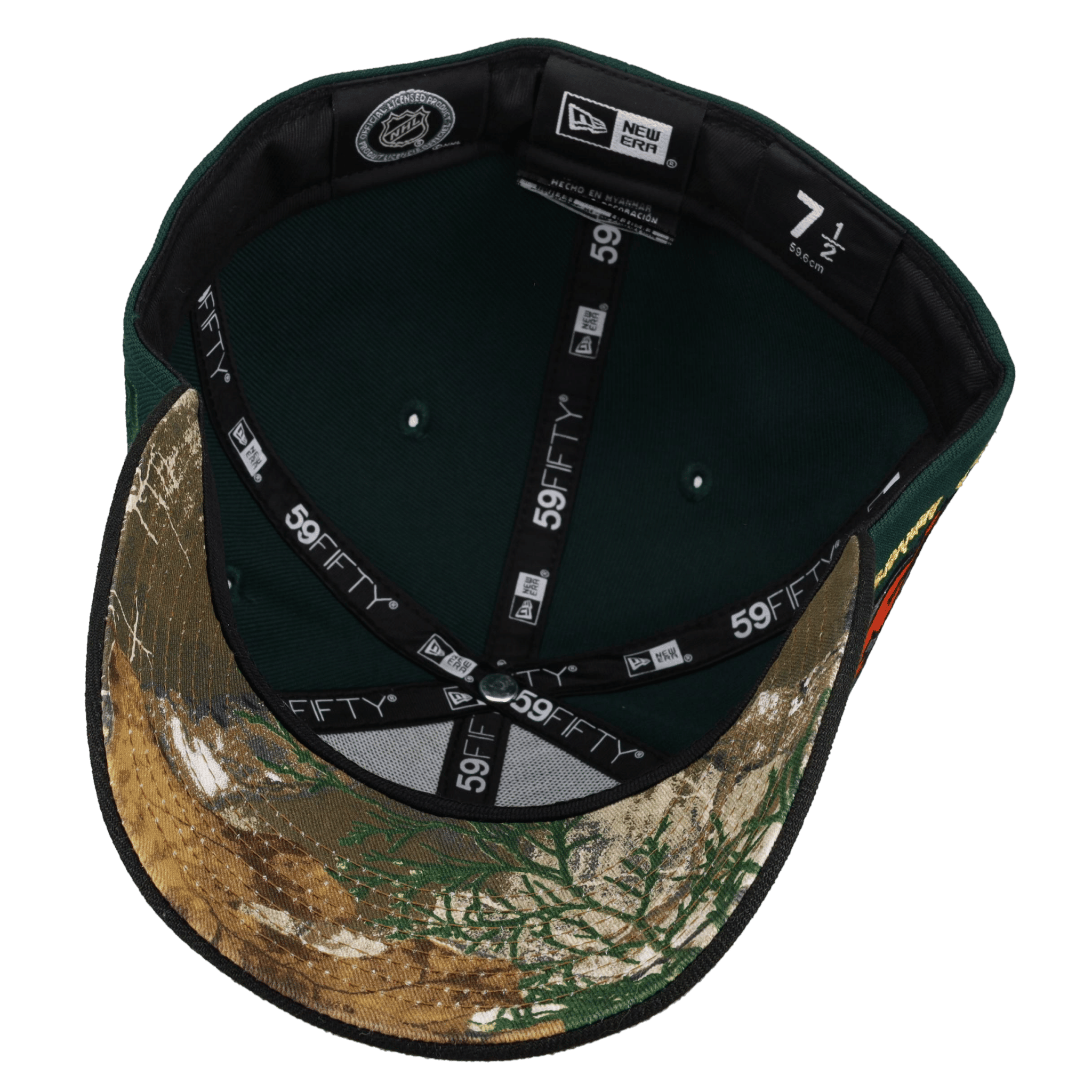 New Jersey Devils 10th Anniversary Green Script Metallic 59Fifty Fitted Hat