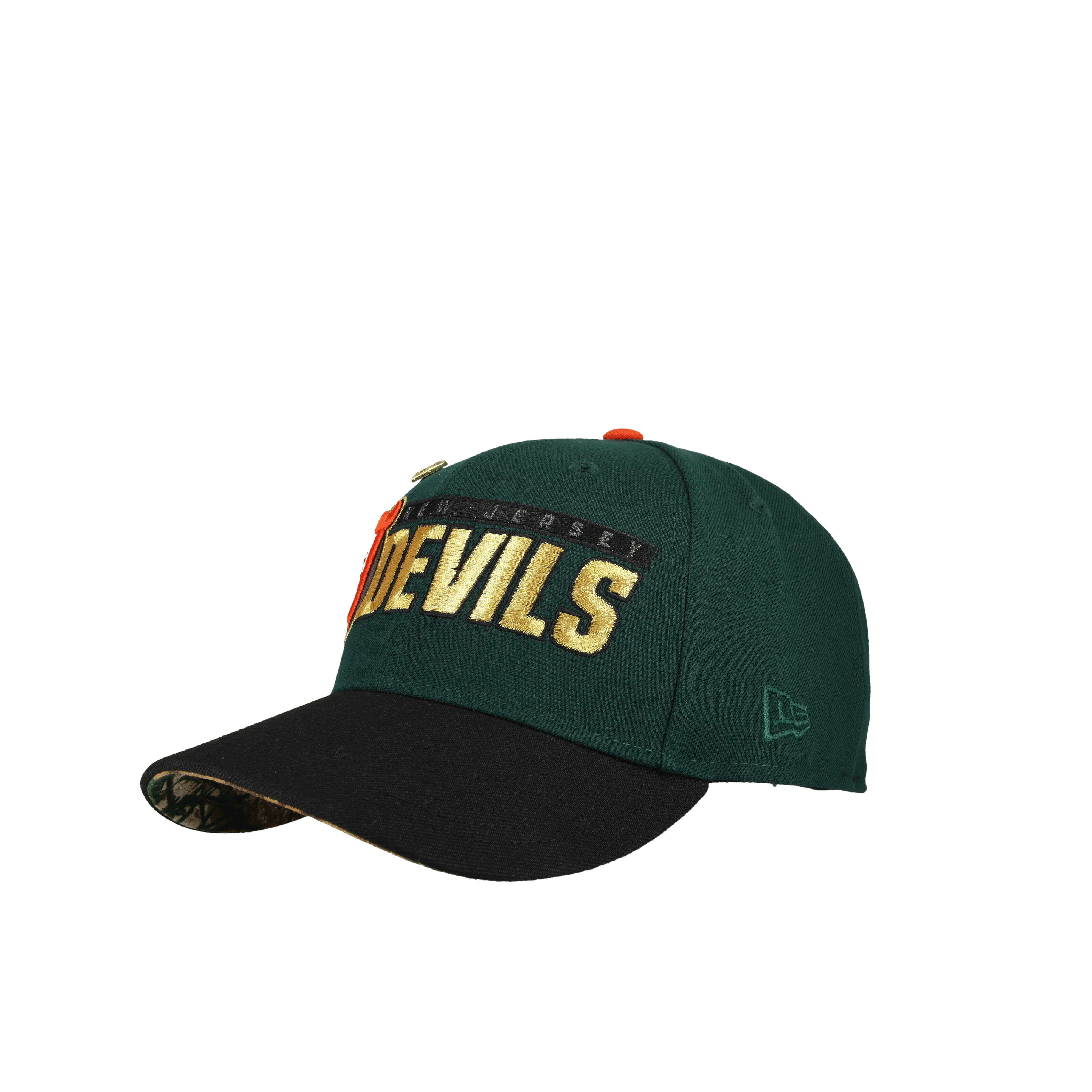 New Jersey Devils 10th Anniversary Green Script Metallic 59Fifty Fitted Hat
