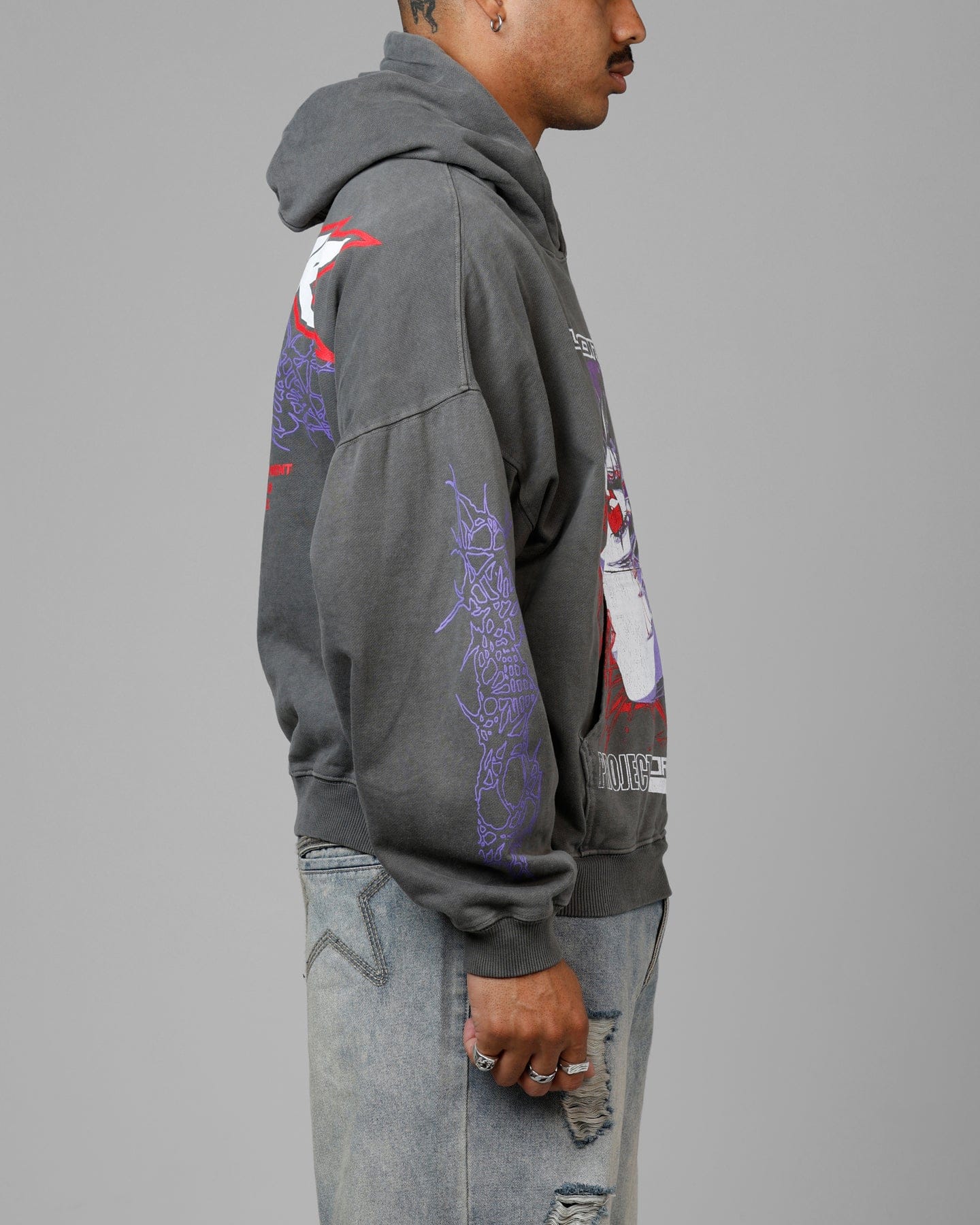 Loiter Cyberkinetics Premium Hoodie Washed Charcoal