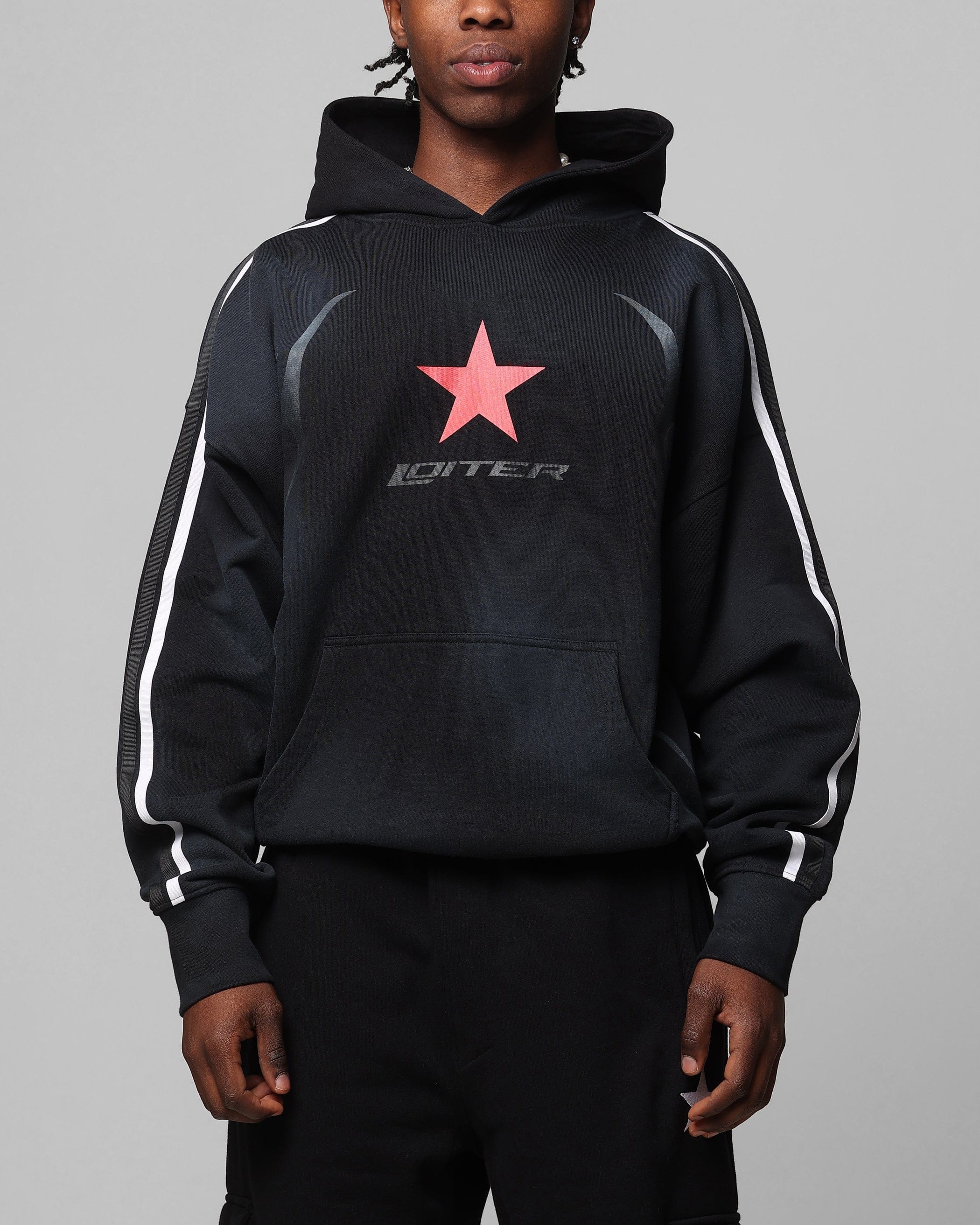 Loiter Trackstar Hoodie Washed Black