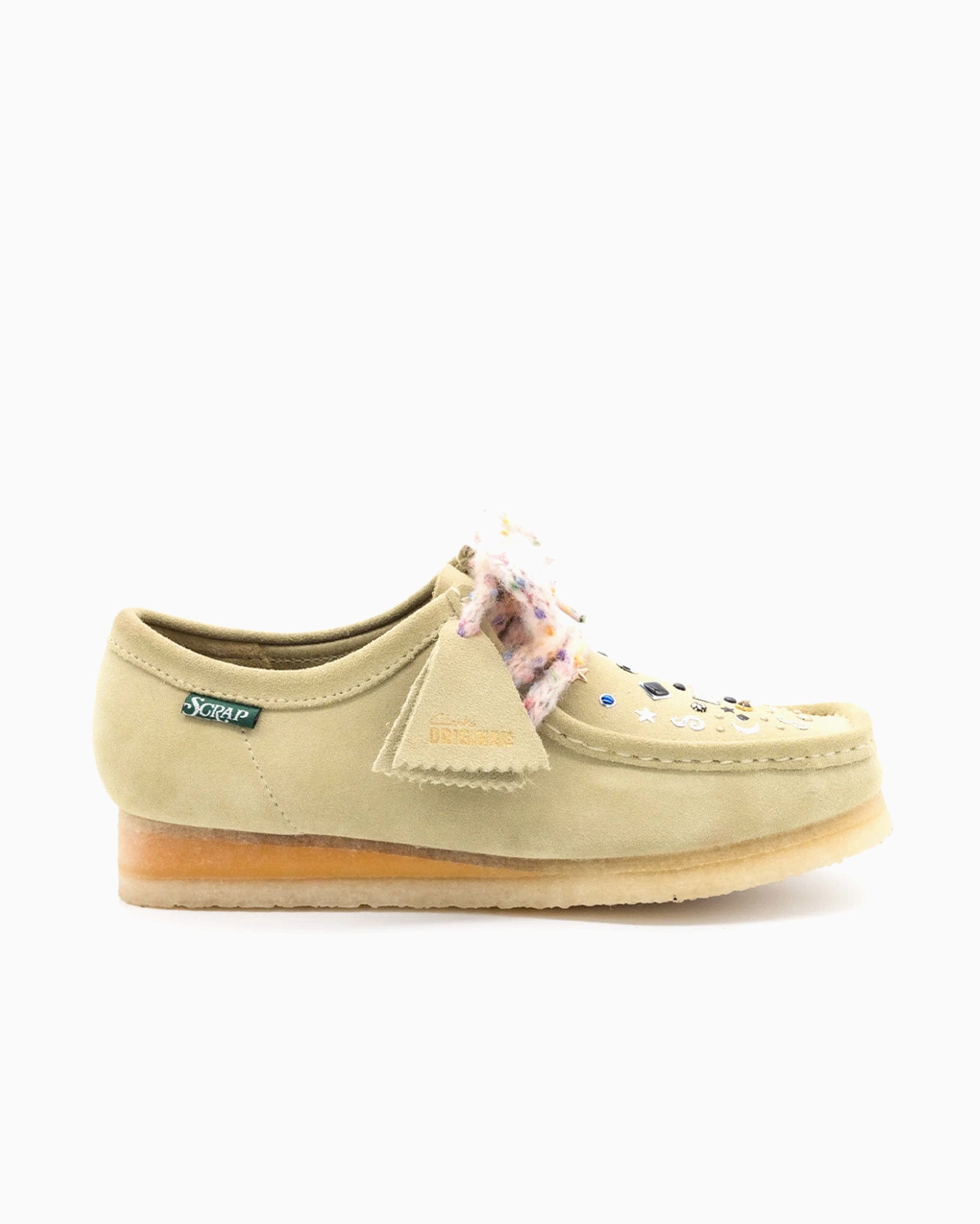 Scrapworld Zapatos SCRAPWORLD x Clarks Wallabee Custom Project para hombre