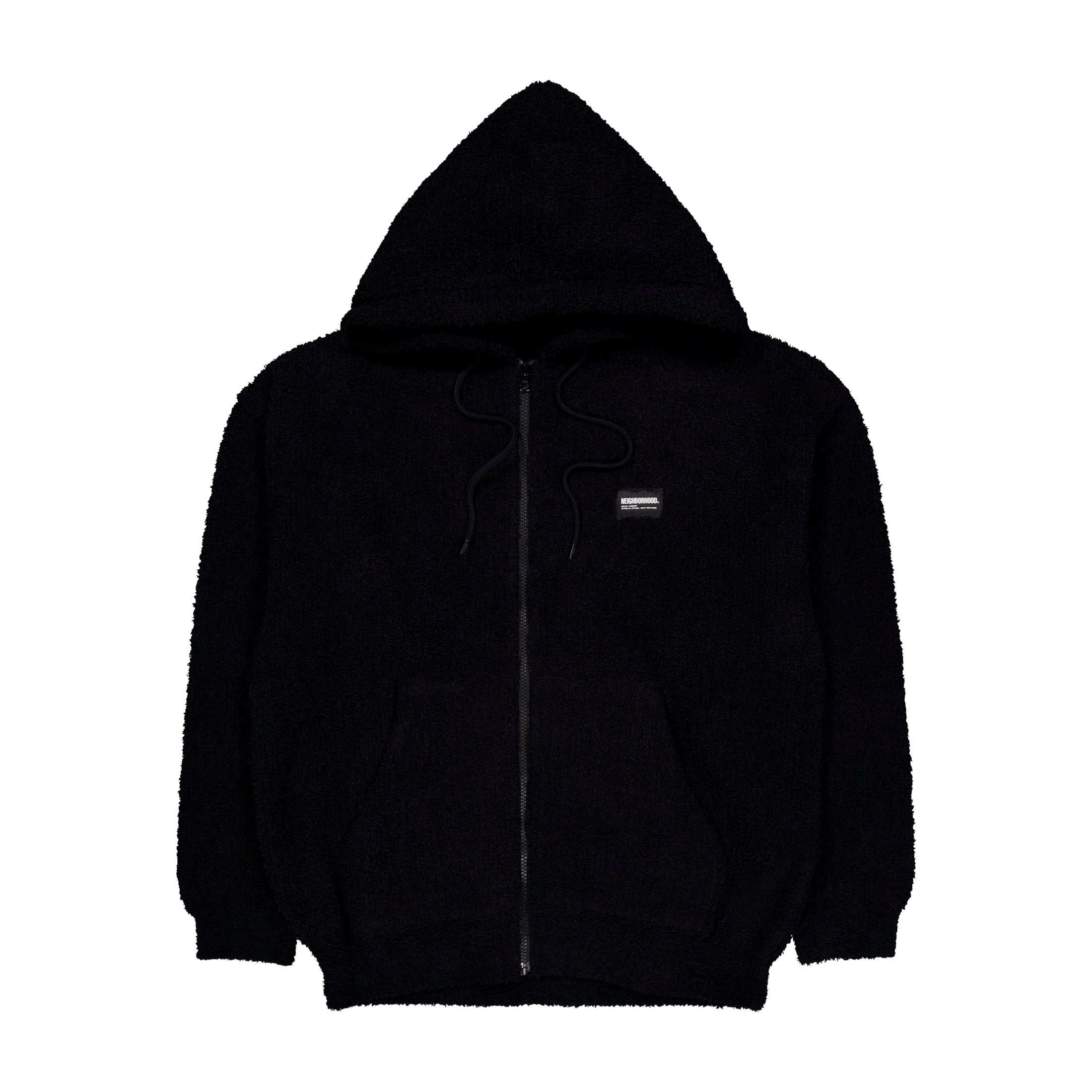 Neighborhood Fluffy Zip Up Parka Black