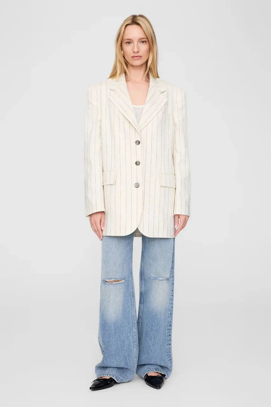 ANINE BING Sara Blazer in Cream