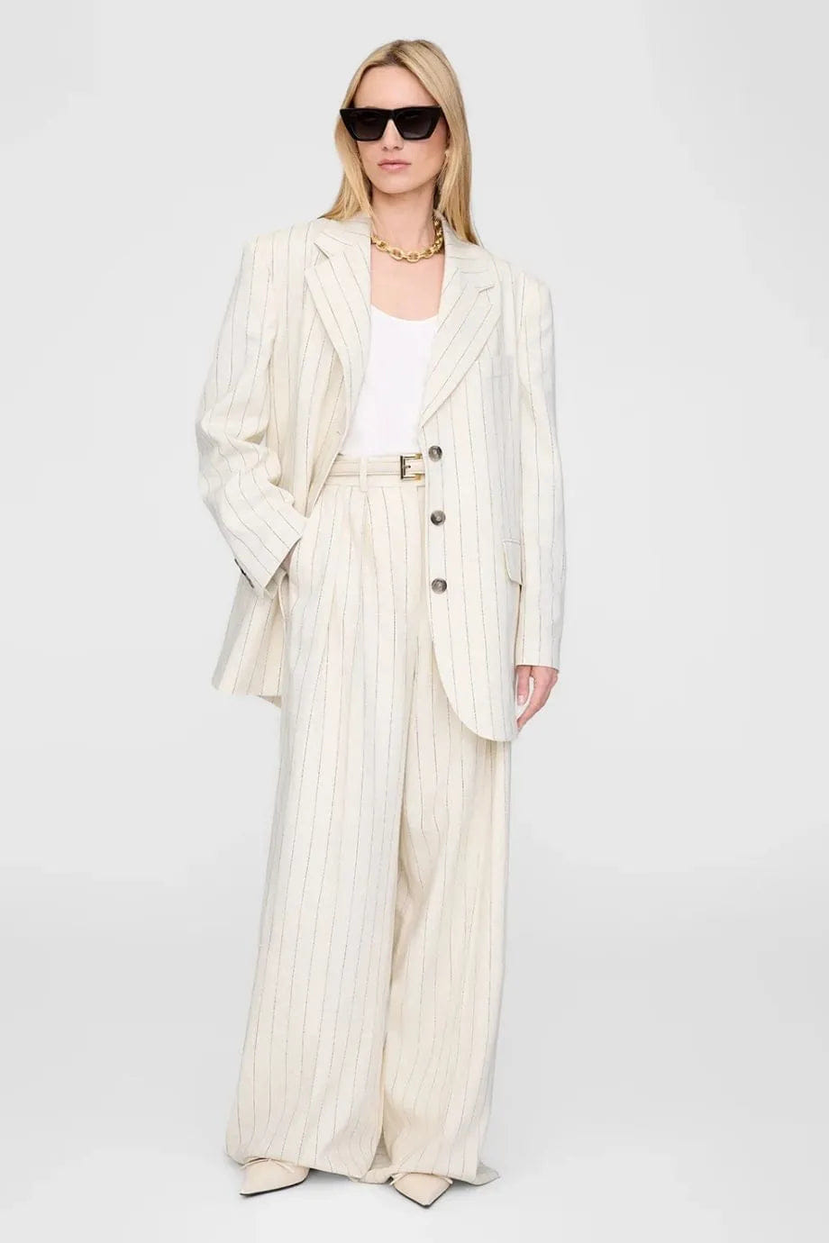ANINE BING Sara Blazer in Cream