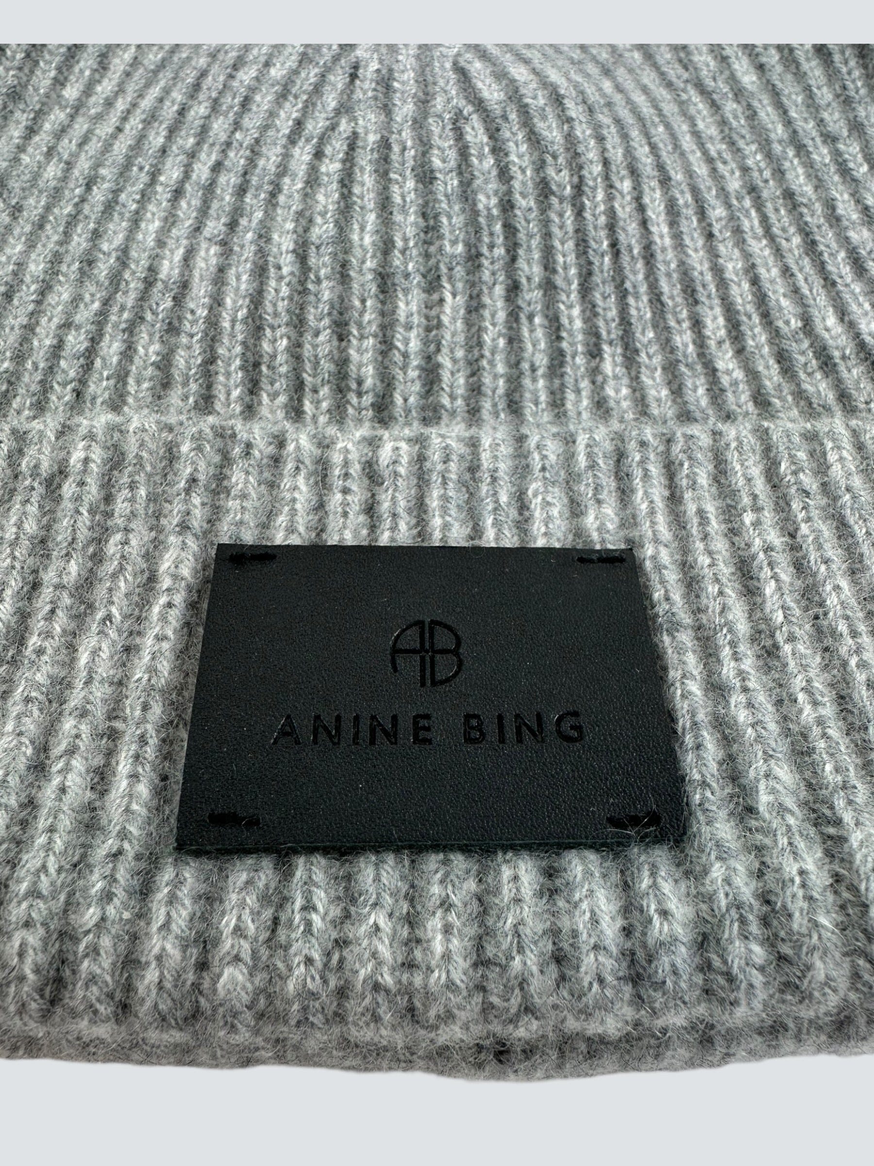 Anine Bing Grey Cashmere Hat