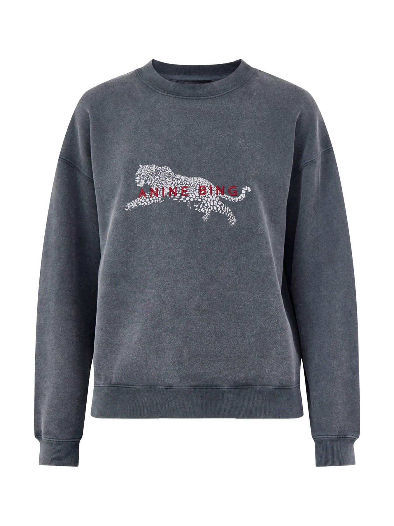 Anine Bing Spencer Leopard Sweatshirt Grey