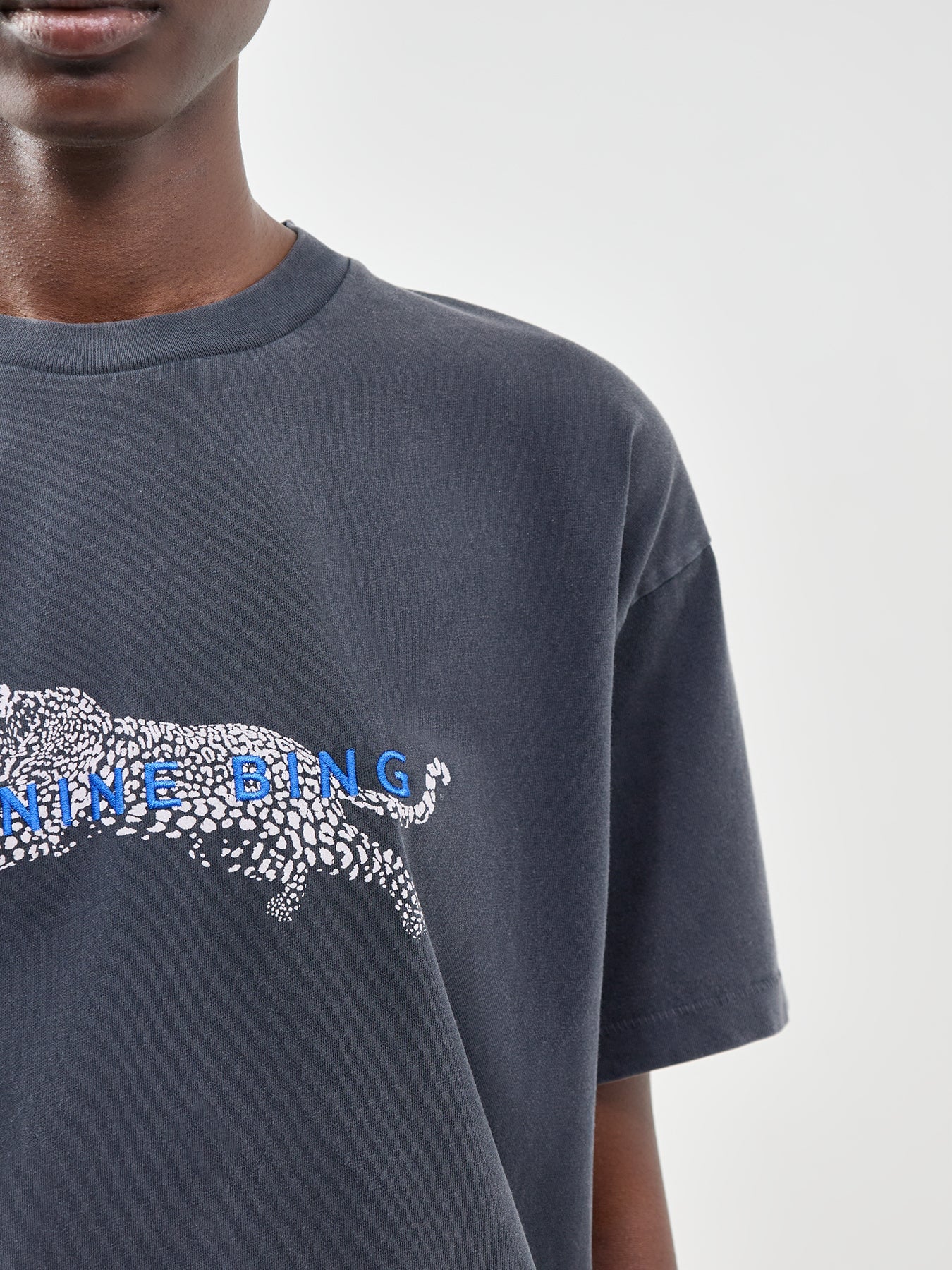 Anine Bing Cade Leopard T - Shirt Grey