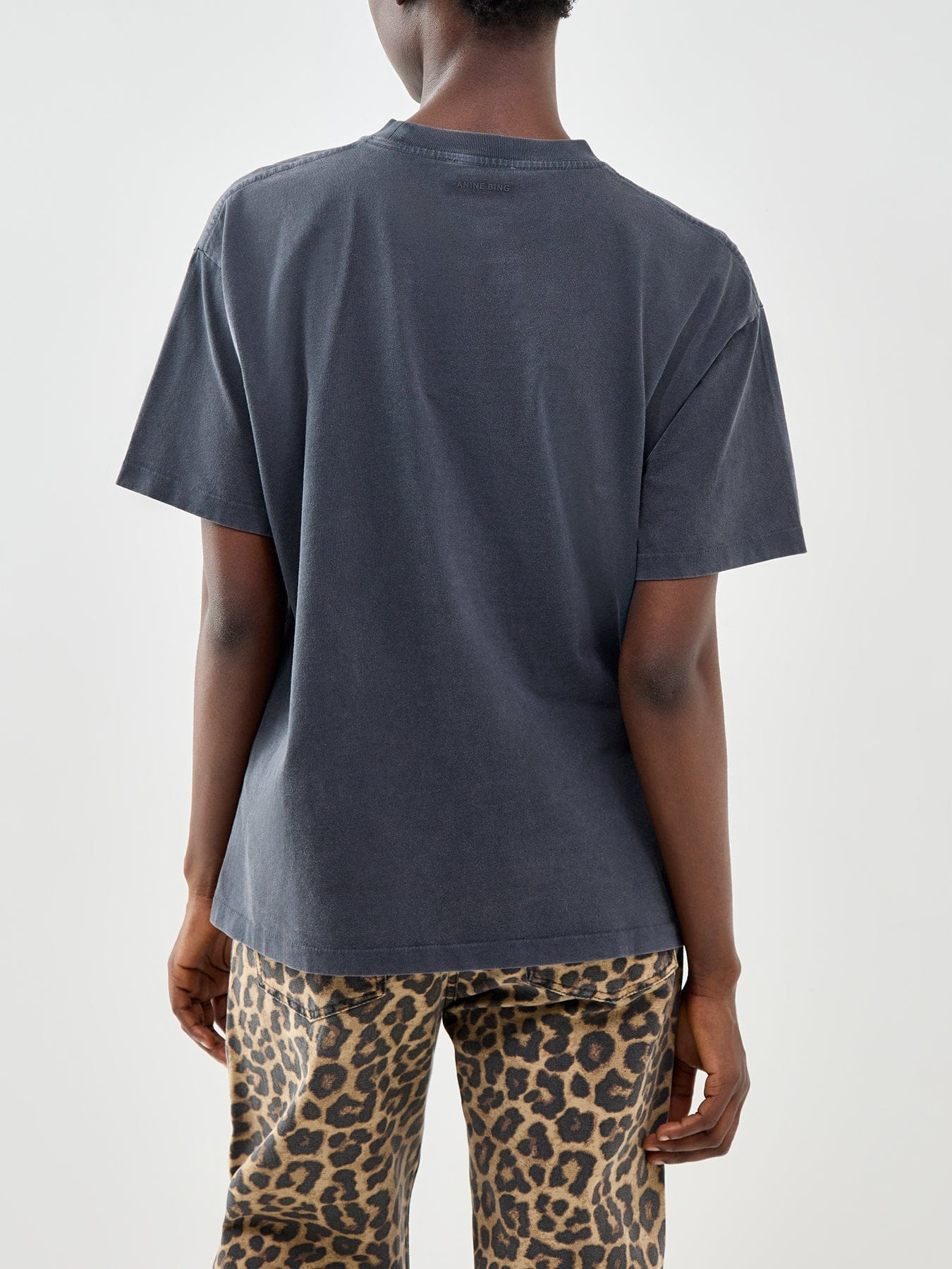 Anine Bing Cade Leopard T - Shirt Grey