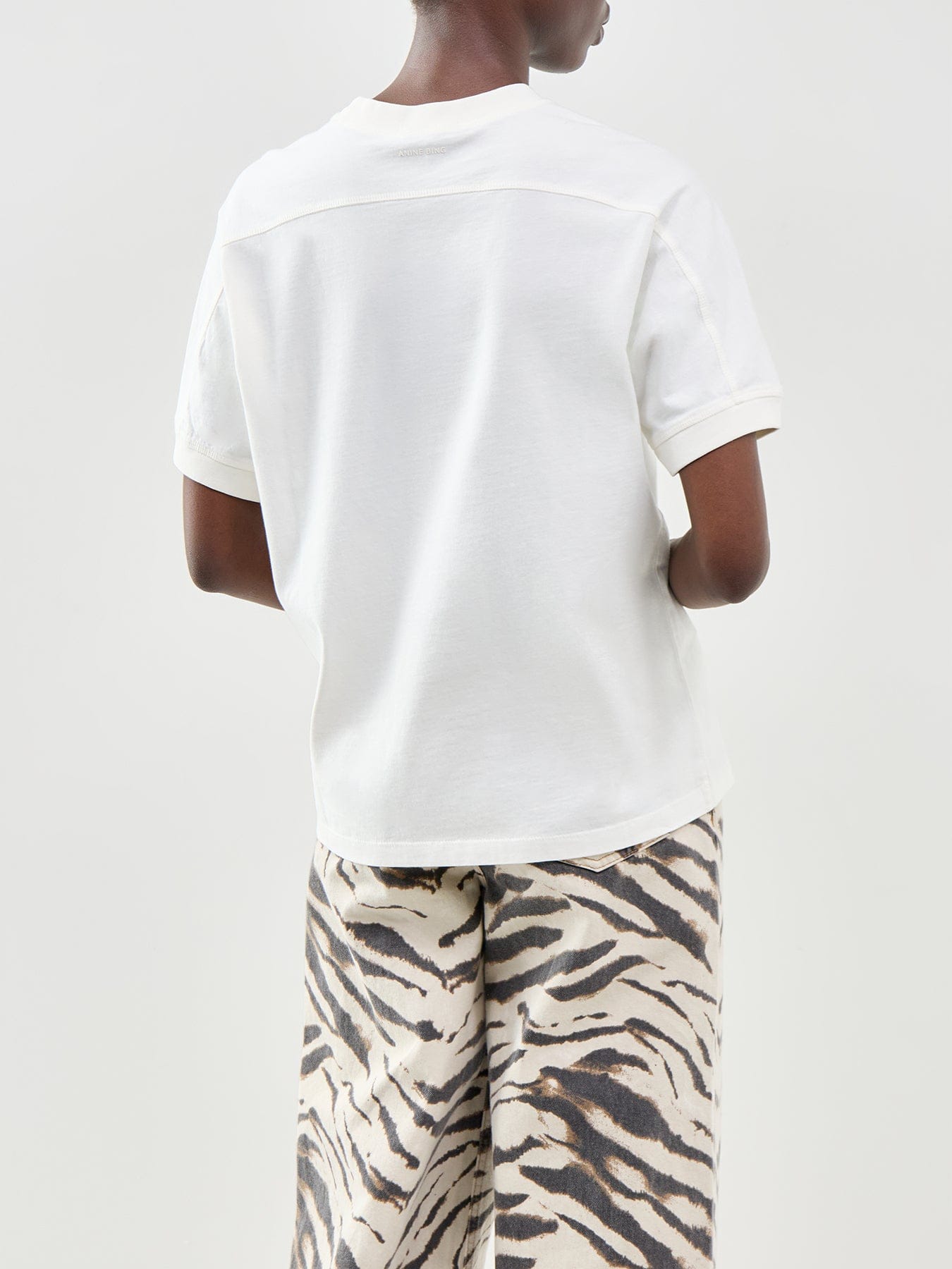 Anine Bing Jaylin Collegiate T - Shirt Cream