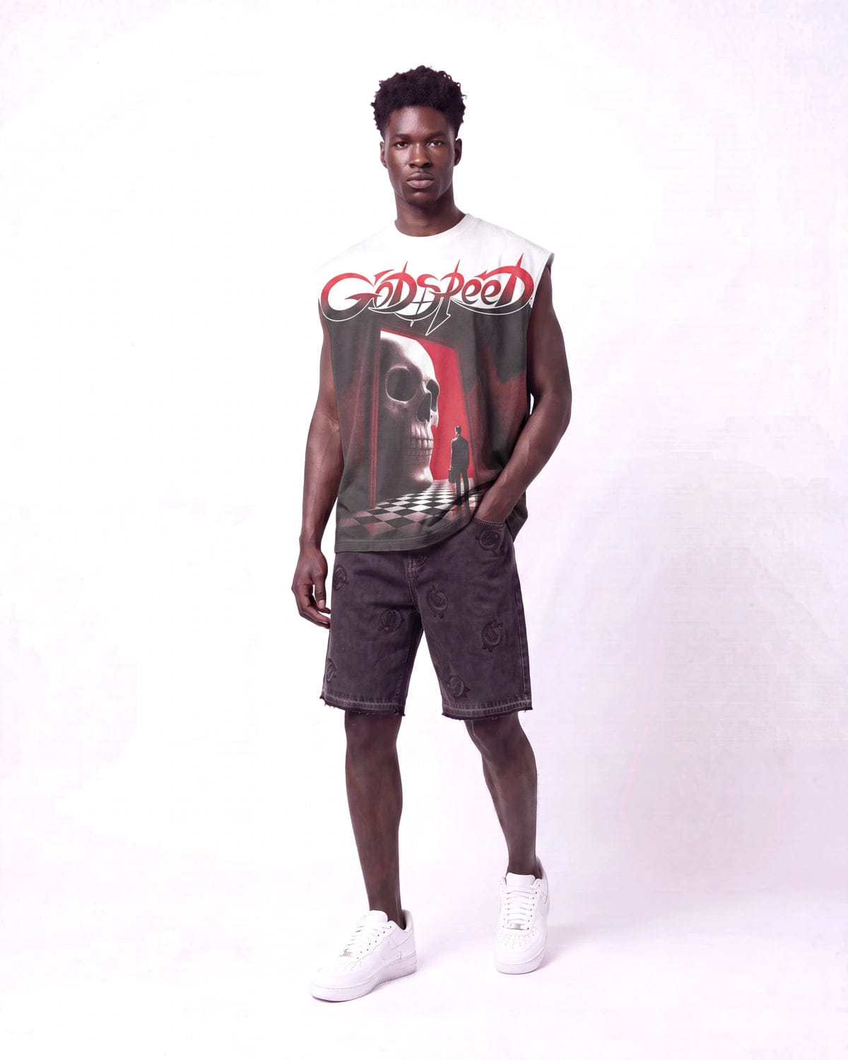 Godspeed Fate's Doorstep Sleeveless T-Shirt White