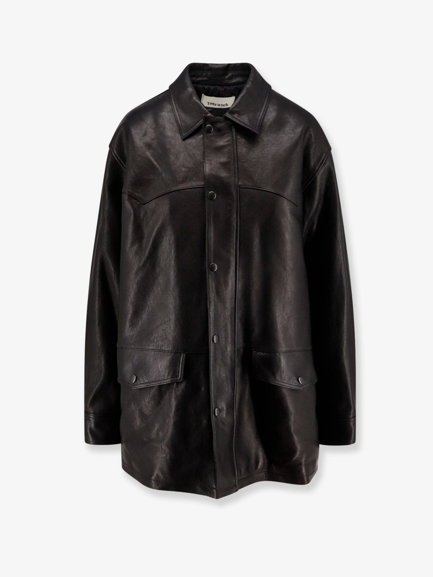 Tonywack Long padded leather Unisex jacket