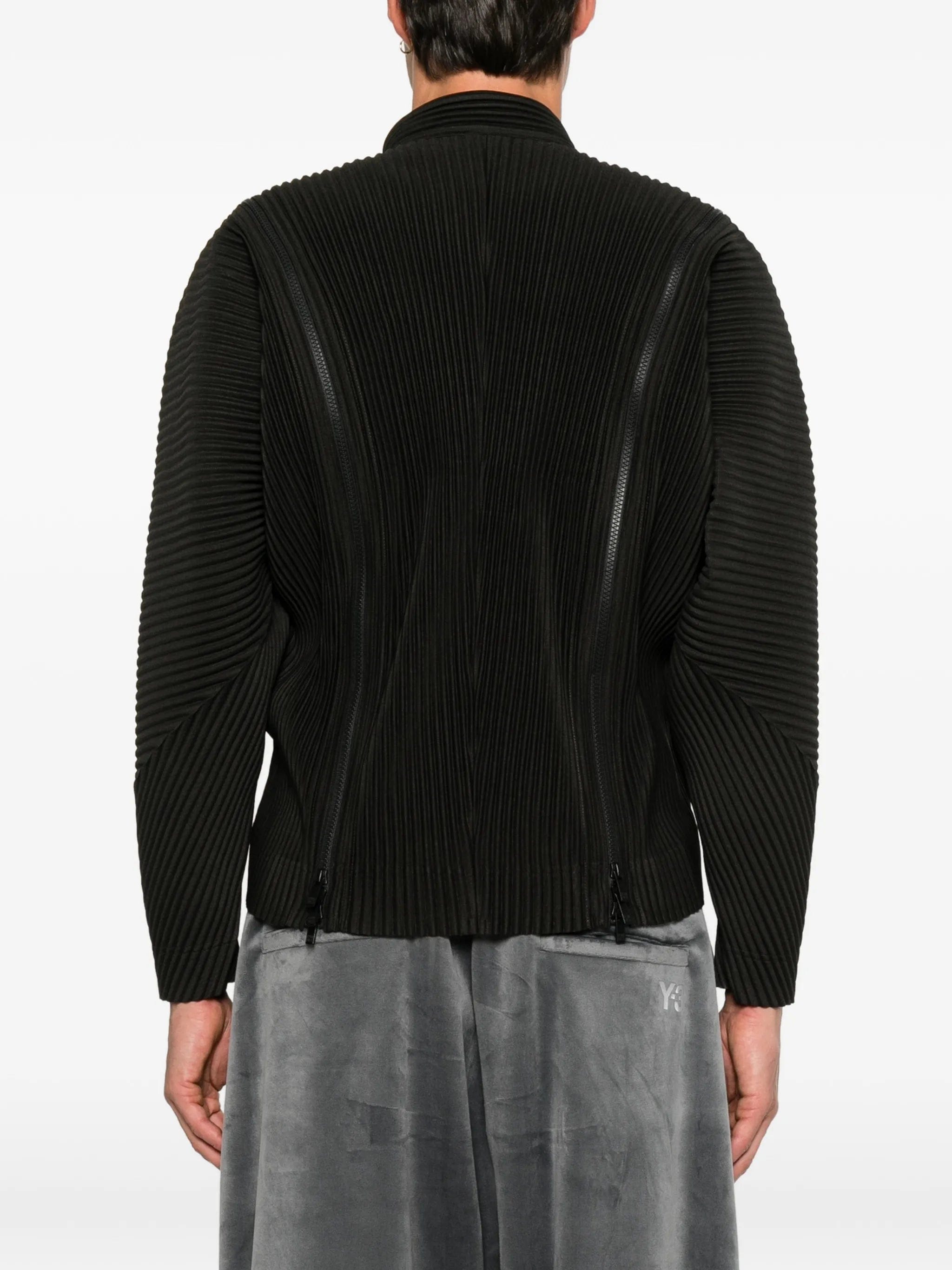 Homme Plissé Issey Miyake pleated - texture zip - fastening jacket