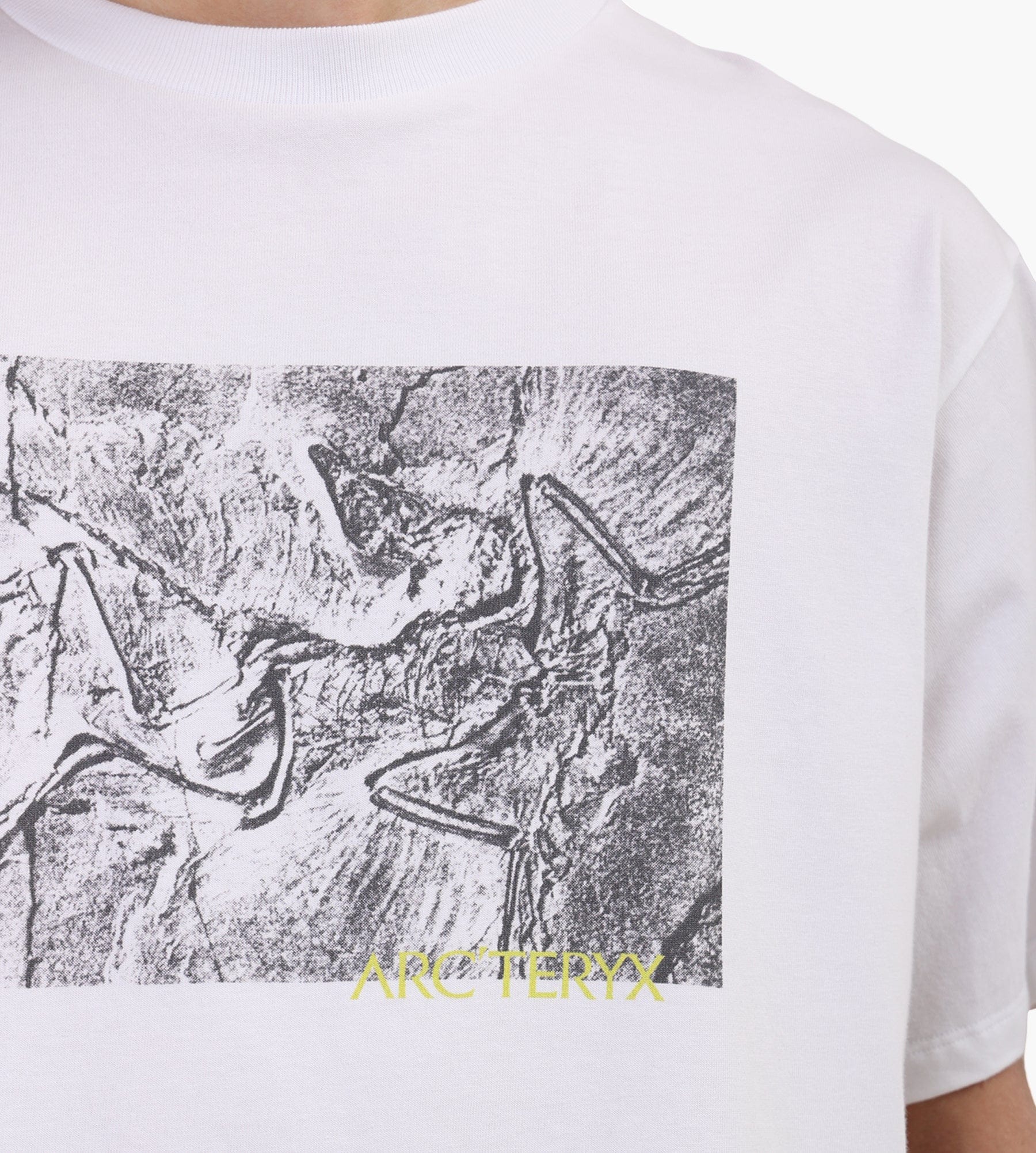 Arc'teryx Kragg Cotton Lithographica SS T-Shirt M White Light