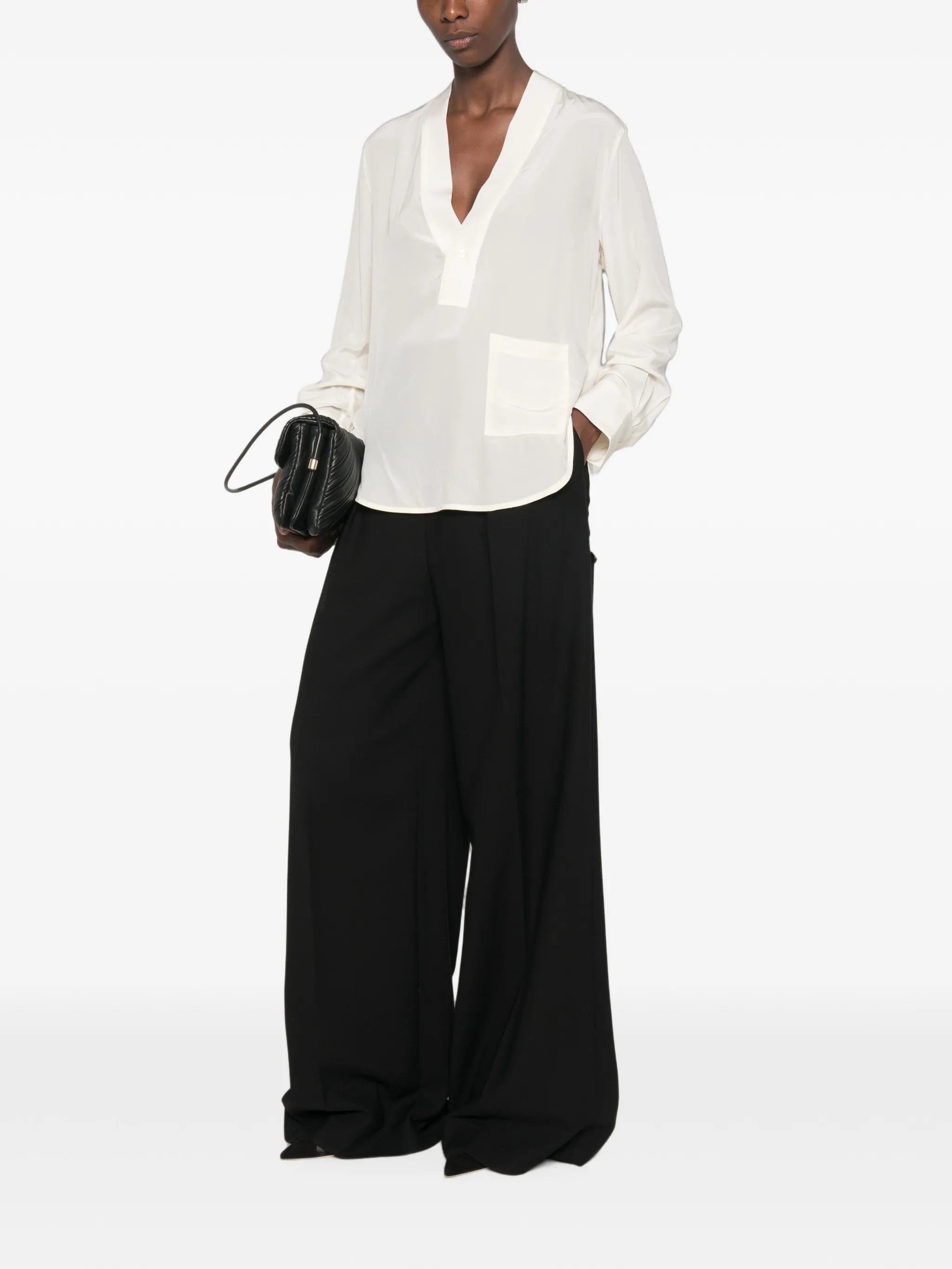 Victoria Beckham V - neck silk blouse
