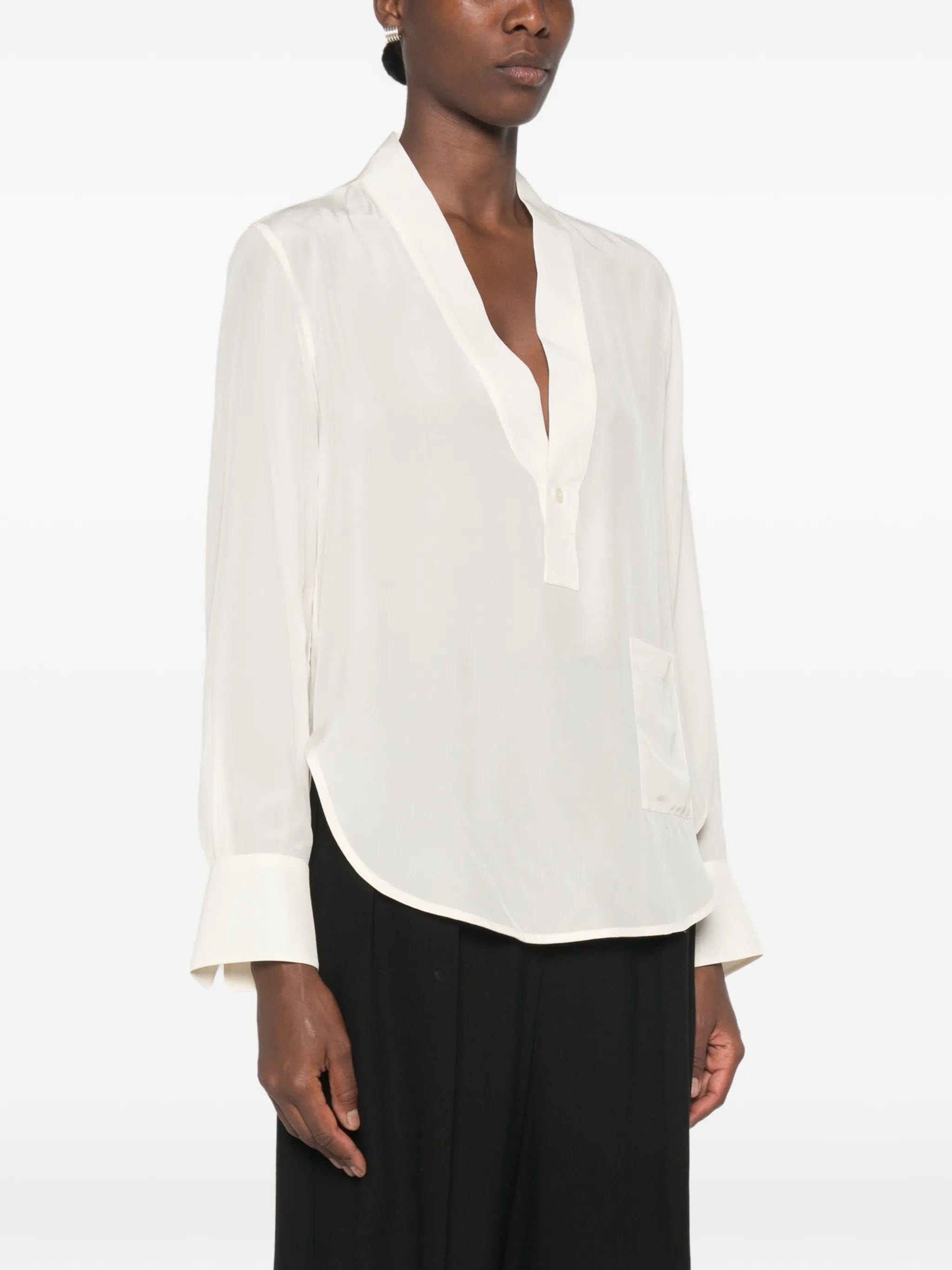 Victoria Beckham V - neck silk blouse