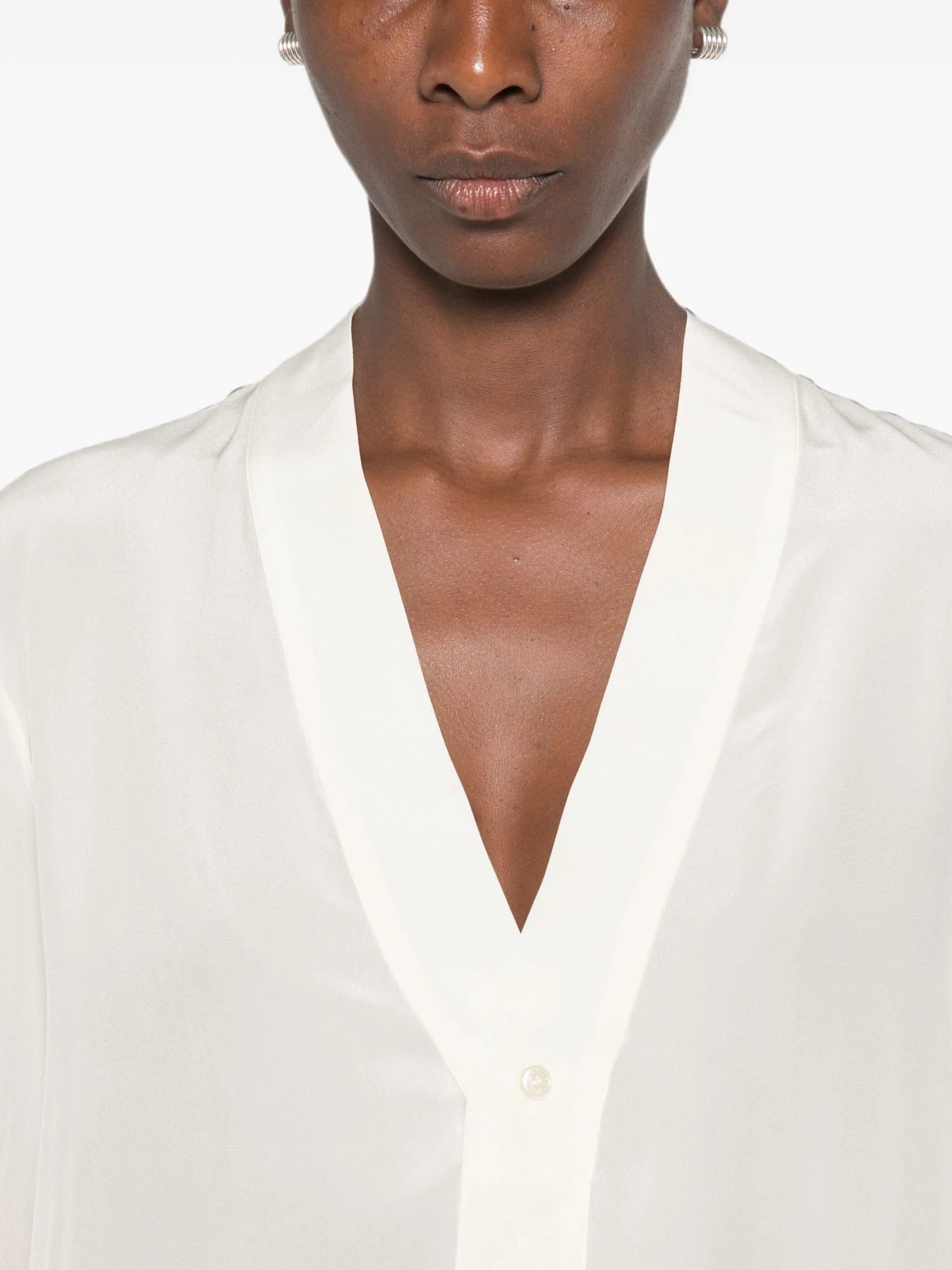 Victoria Beckham V - neck silk blouse
