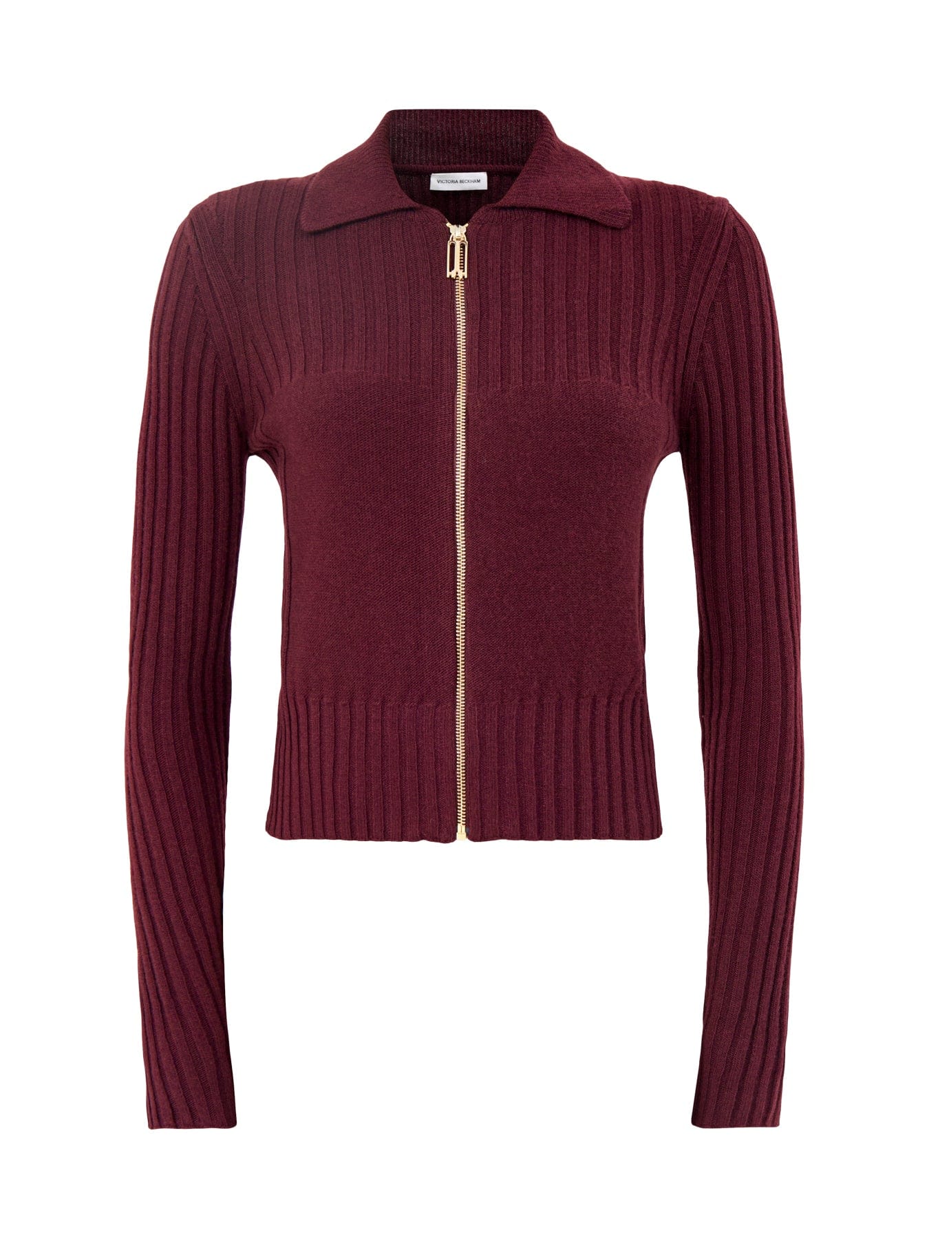 Victoria Beckham Full Zip Sweatshirt Burgundy