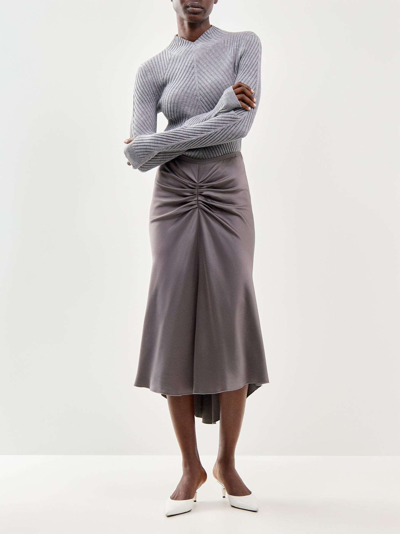 Victoria Beckham Bela Skirt Brown