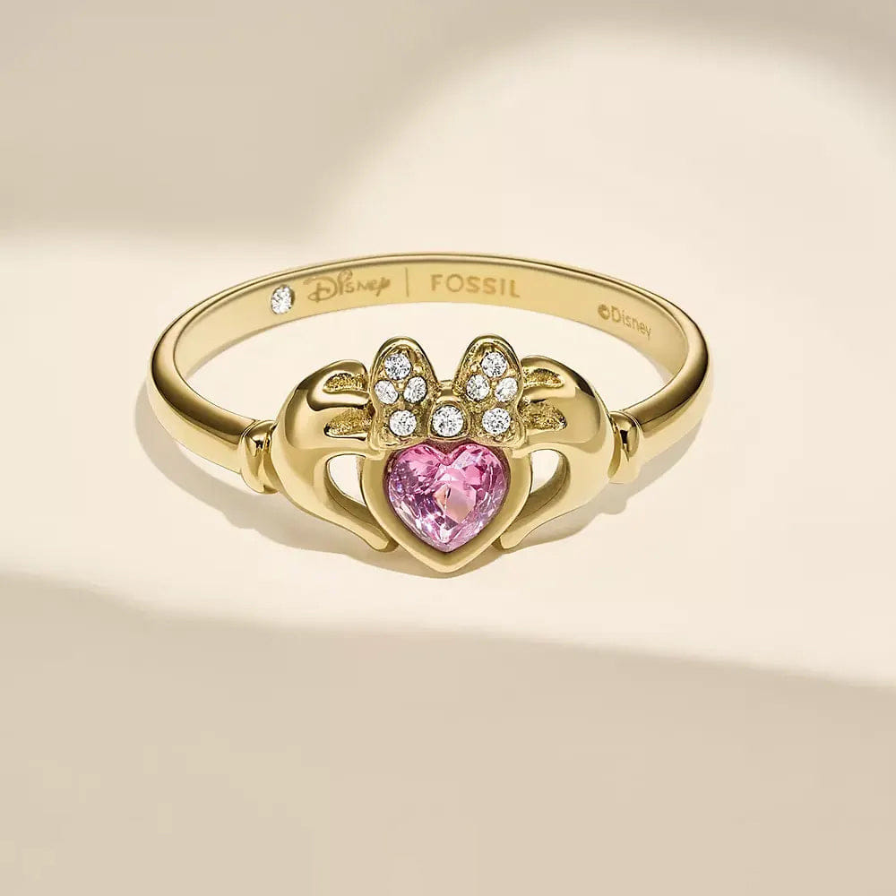 Fossil DISNEY FOSSIL SPECIAL EDITION GOLD - TONE STAINLESS STEEL SIGNET RING