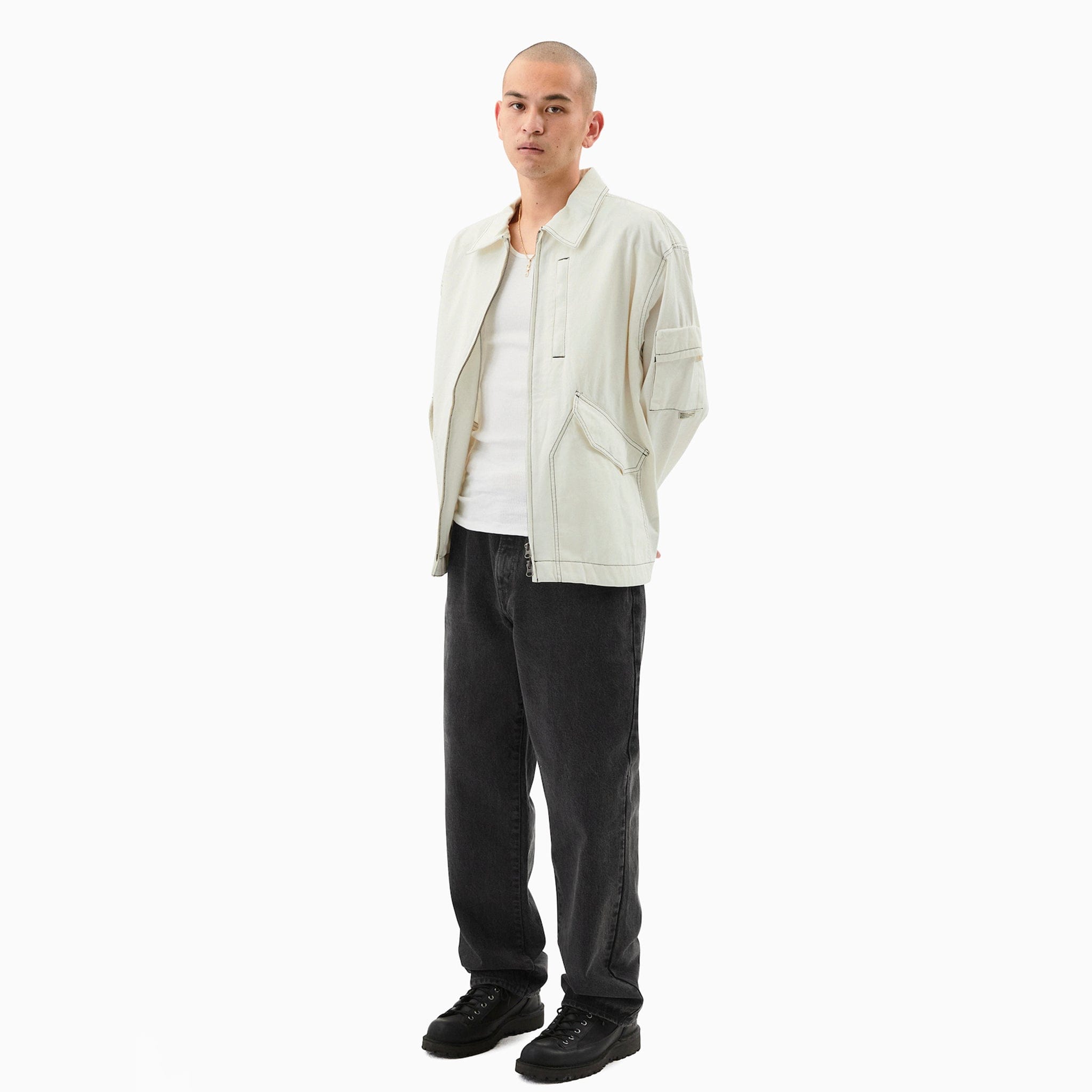 Thisisneverthat Contrast Stitch Jacket (Ecru)