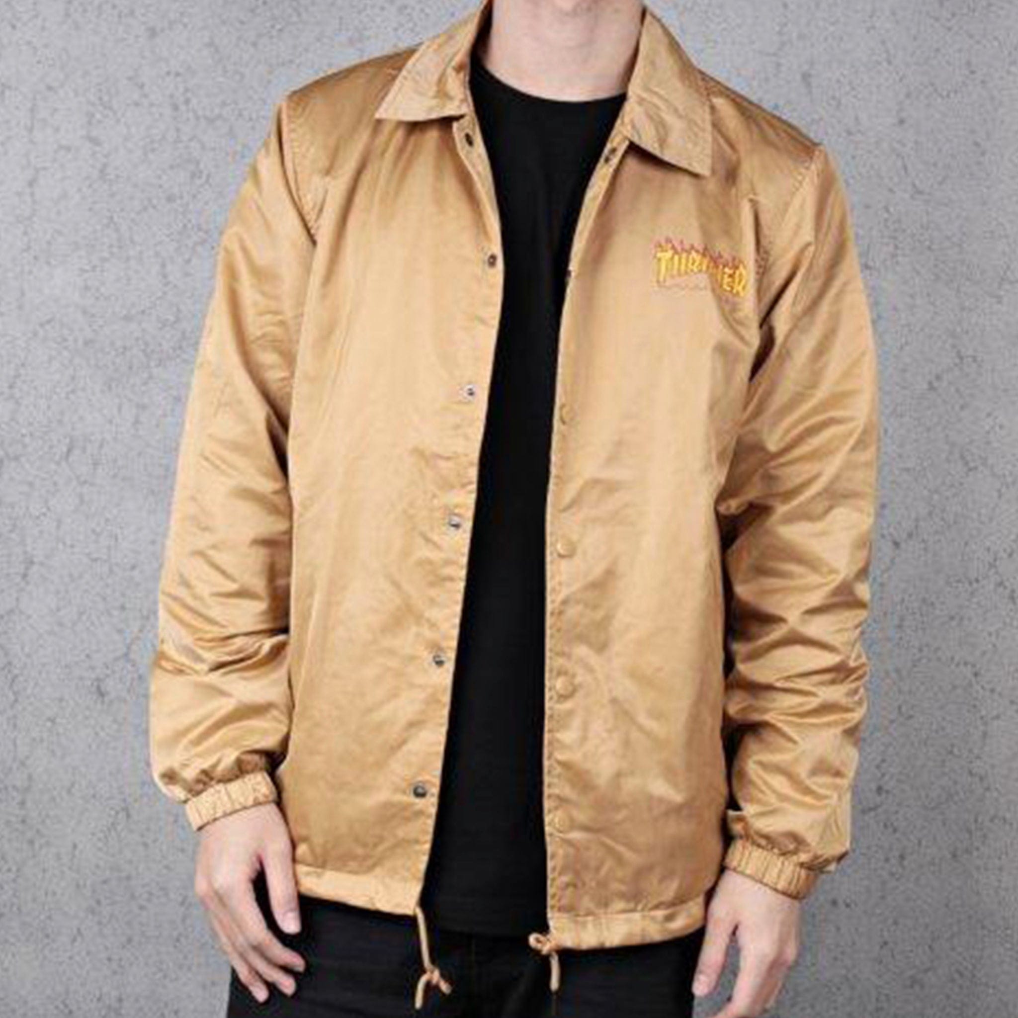 Thrasher Flame Satin Coach jacket