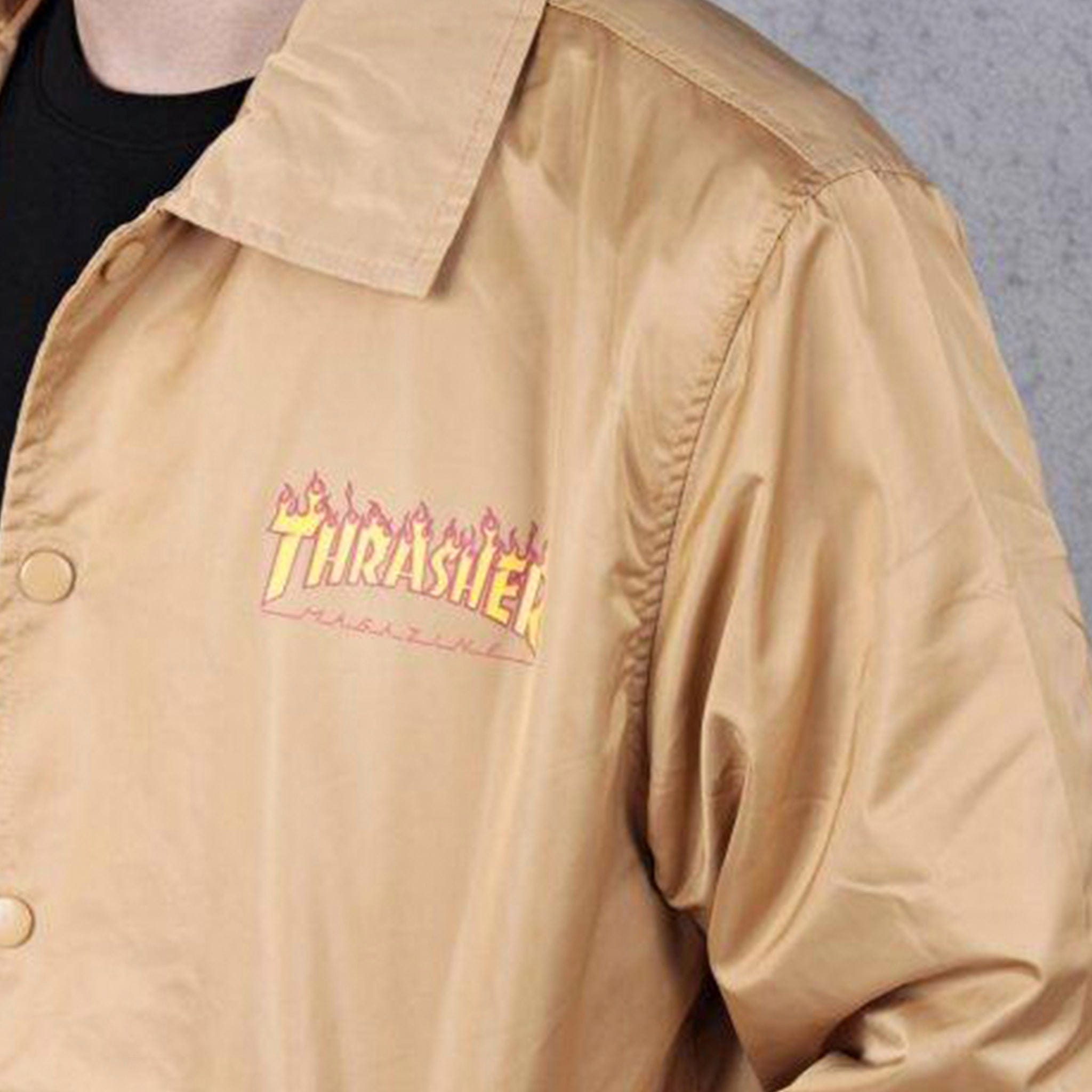 Thrasher Flame Satin Coach jacket