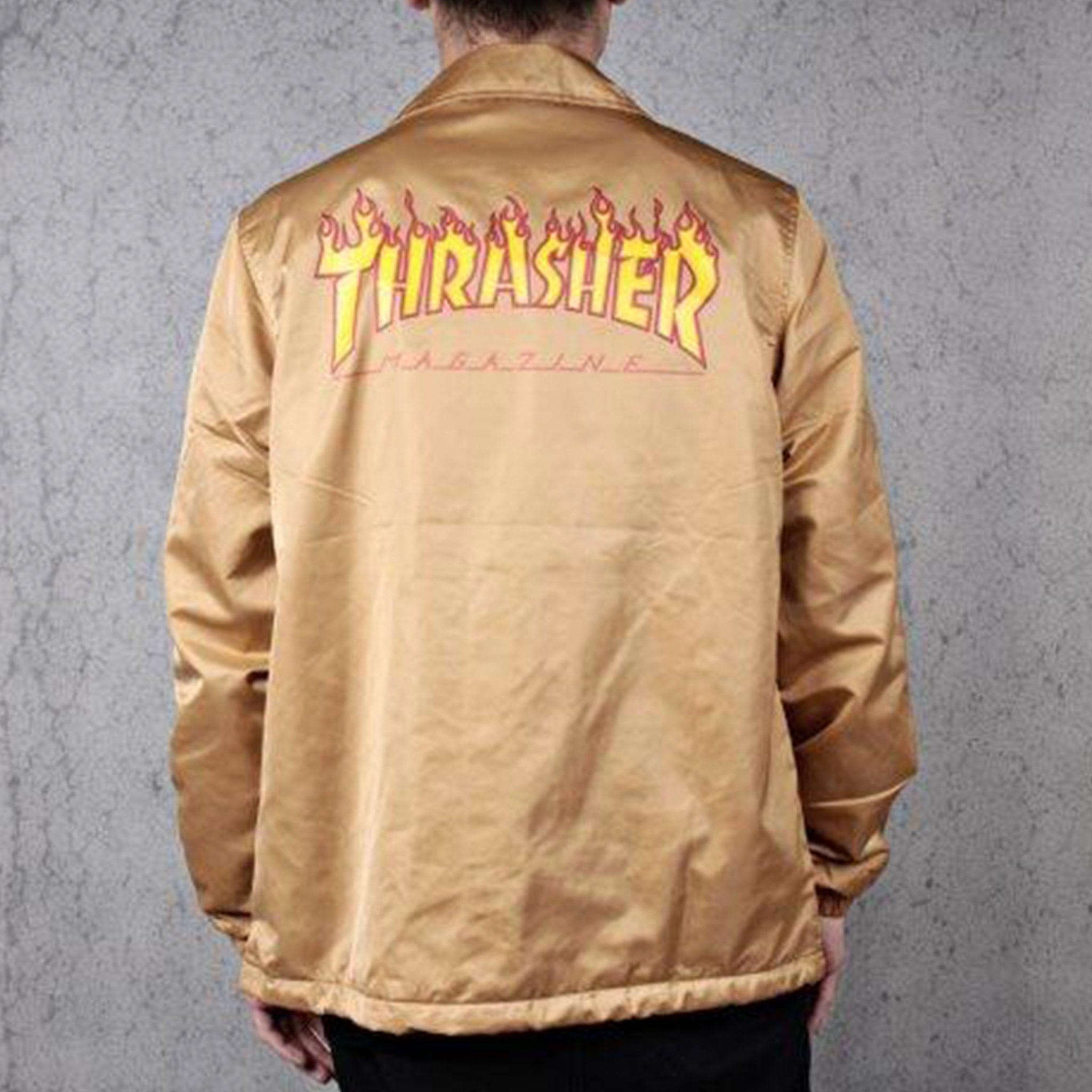 Thrasher Flame Satin Coach jacket