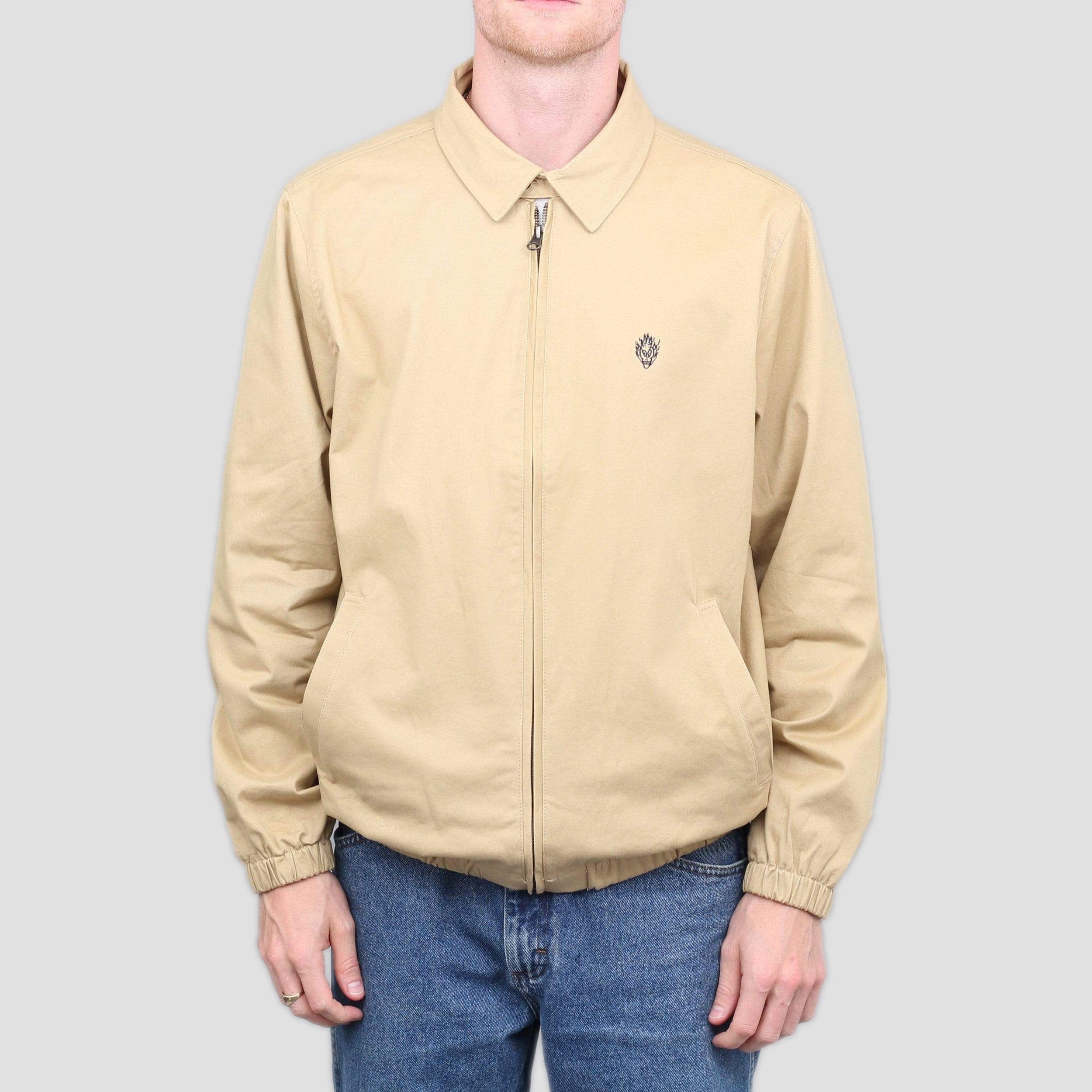 Slam City Skates Flamehead Harrington Jacket Tan
