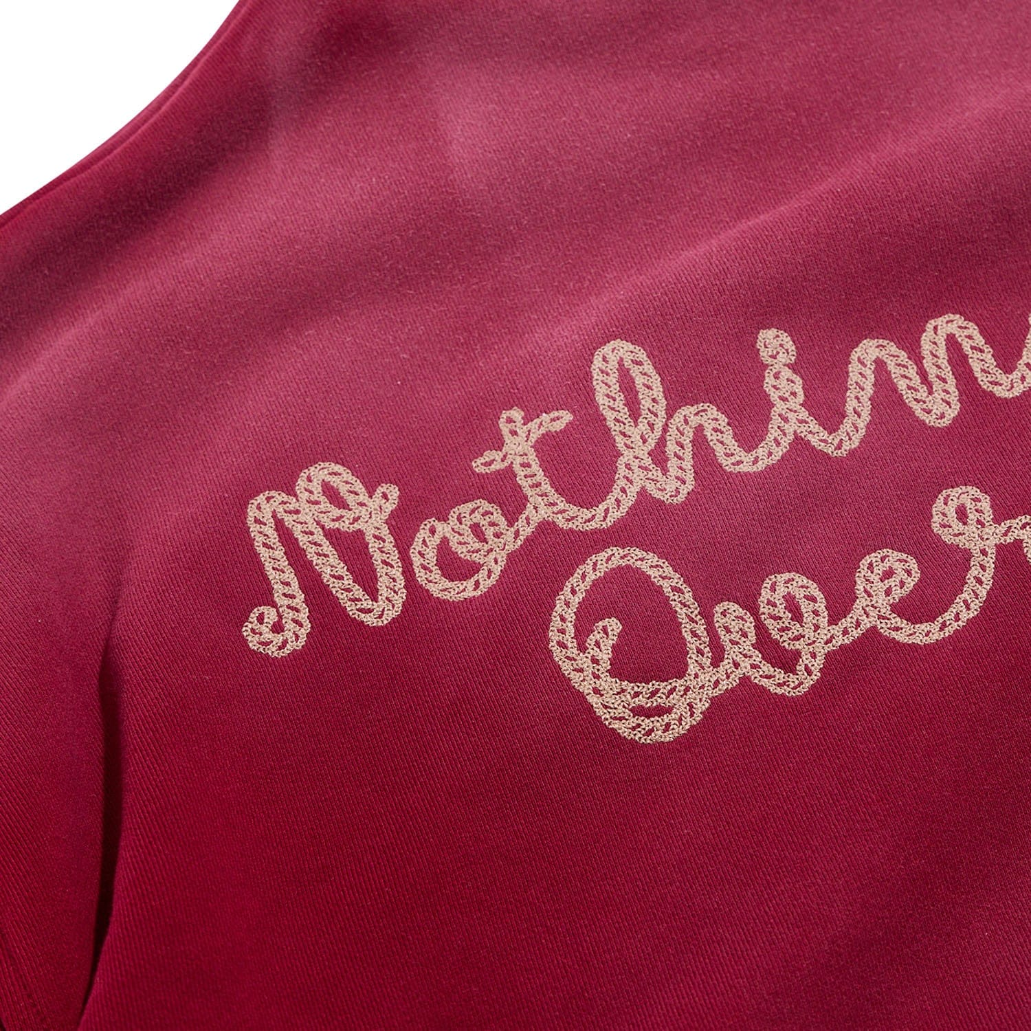 Nothing Grows Overnight NGO Running Horse Full Zip Hoodie Maroon