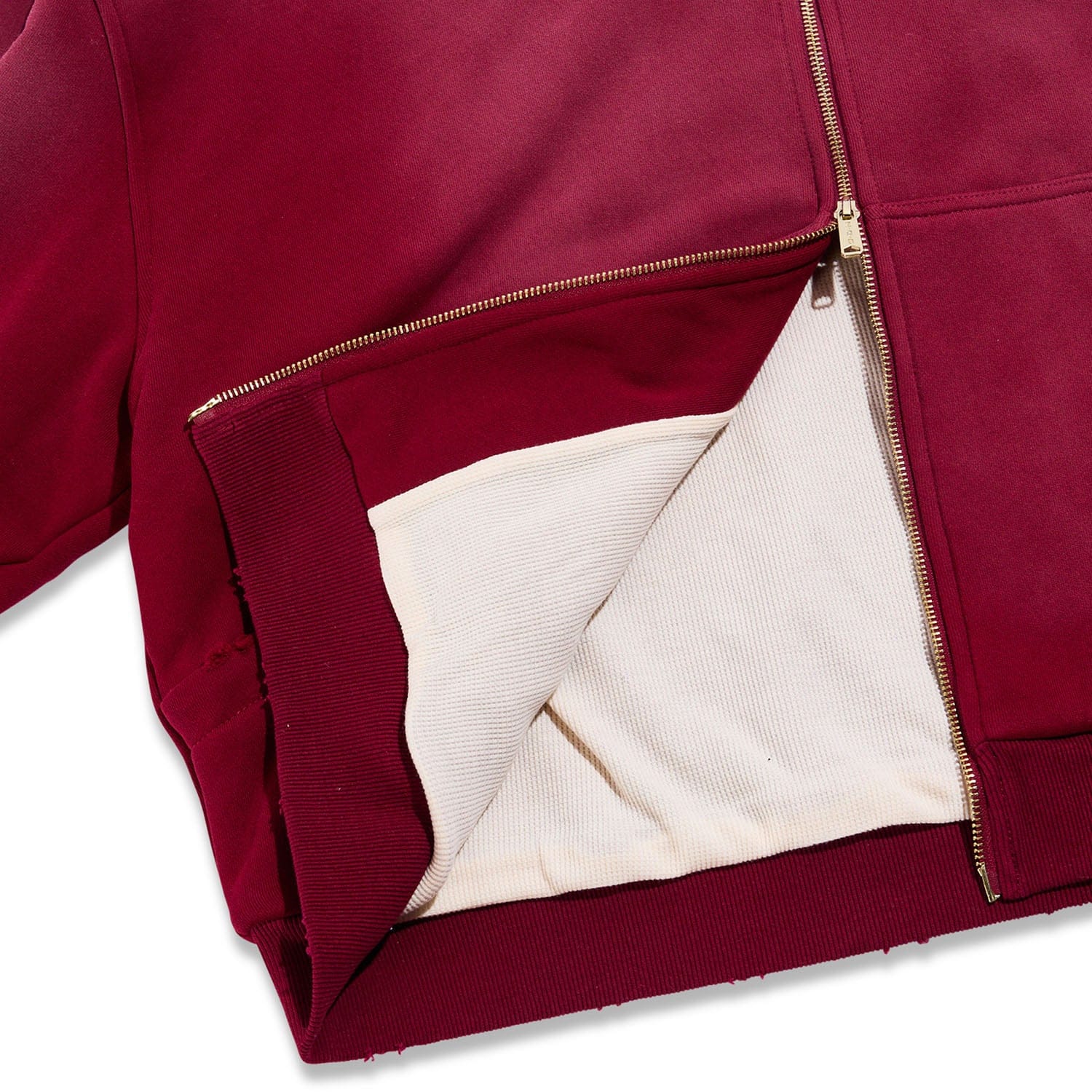 Nothing Grows Overnight NGO Running Horse Full Zip Hoodie Maroon