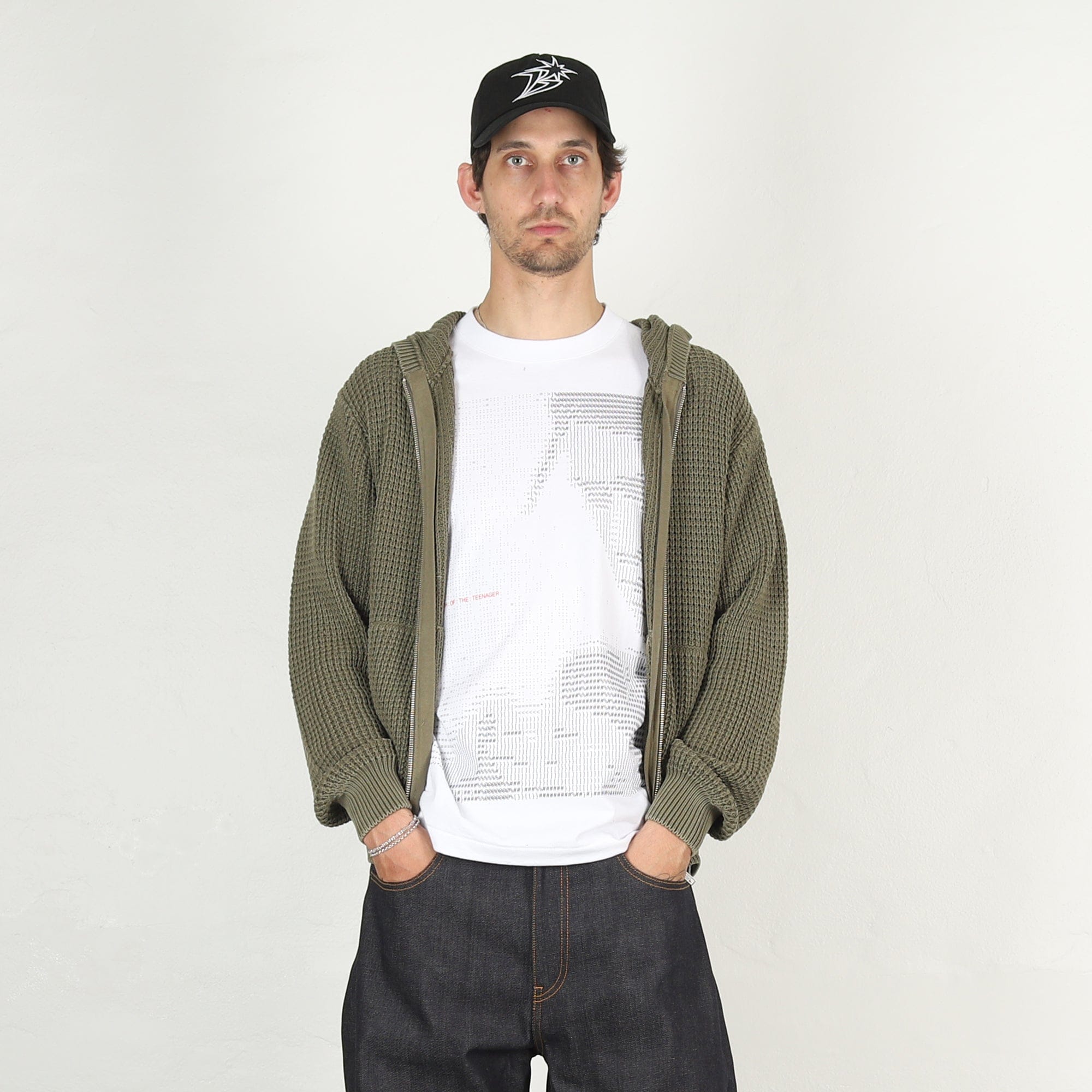 Bott Knit Zip Hoodie - Olive