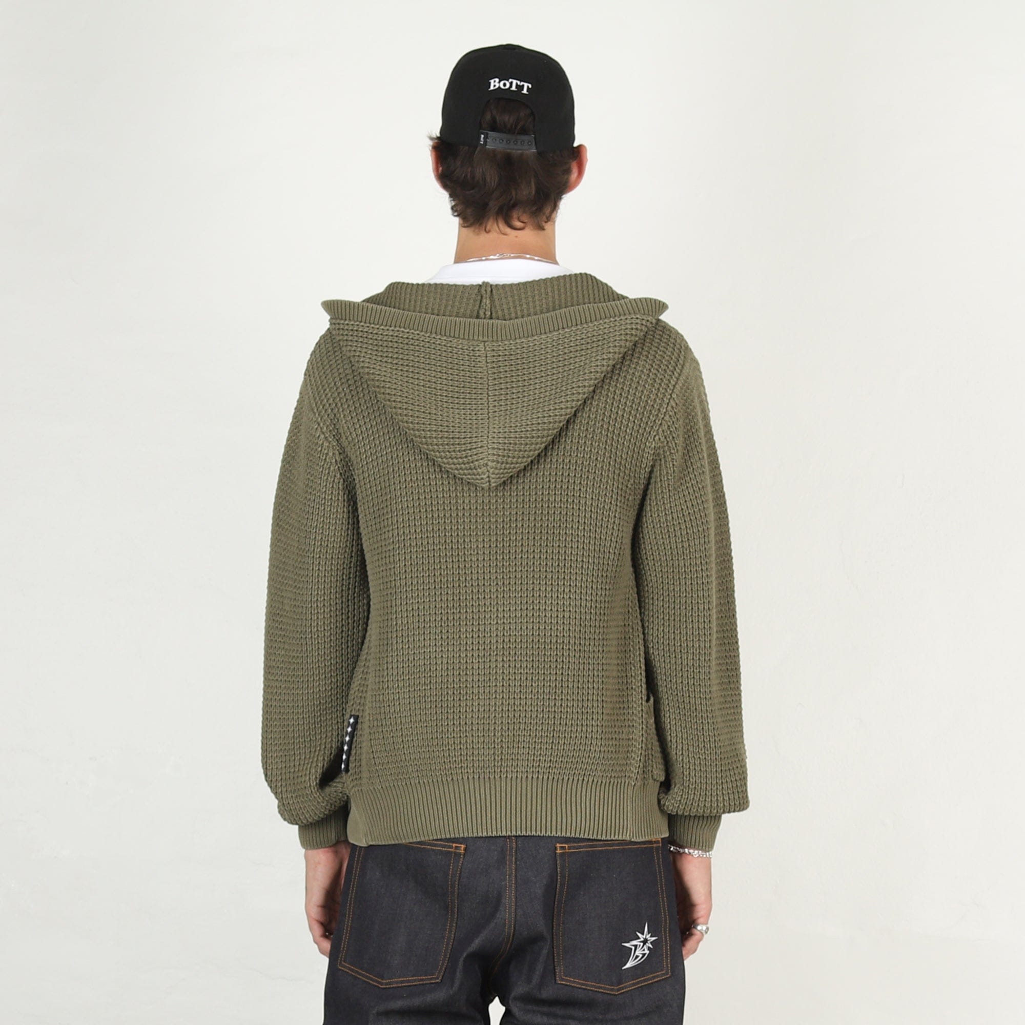 Bott Knit Zip Hoodie - Olive