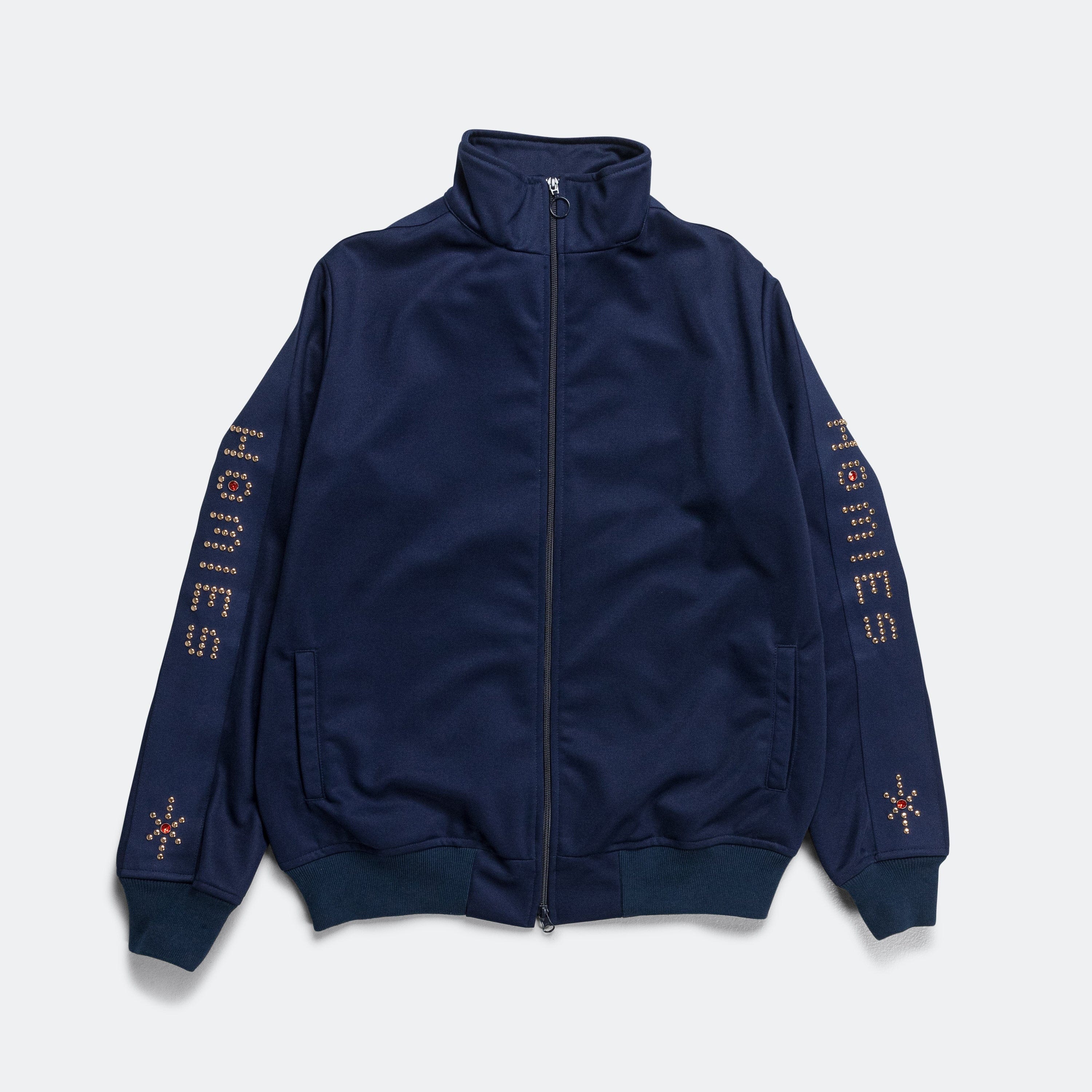 For The Homies Studded Track Jacket - Navy