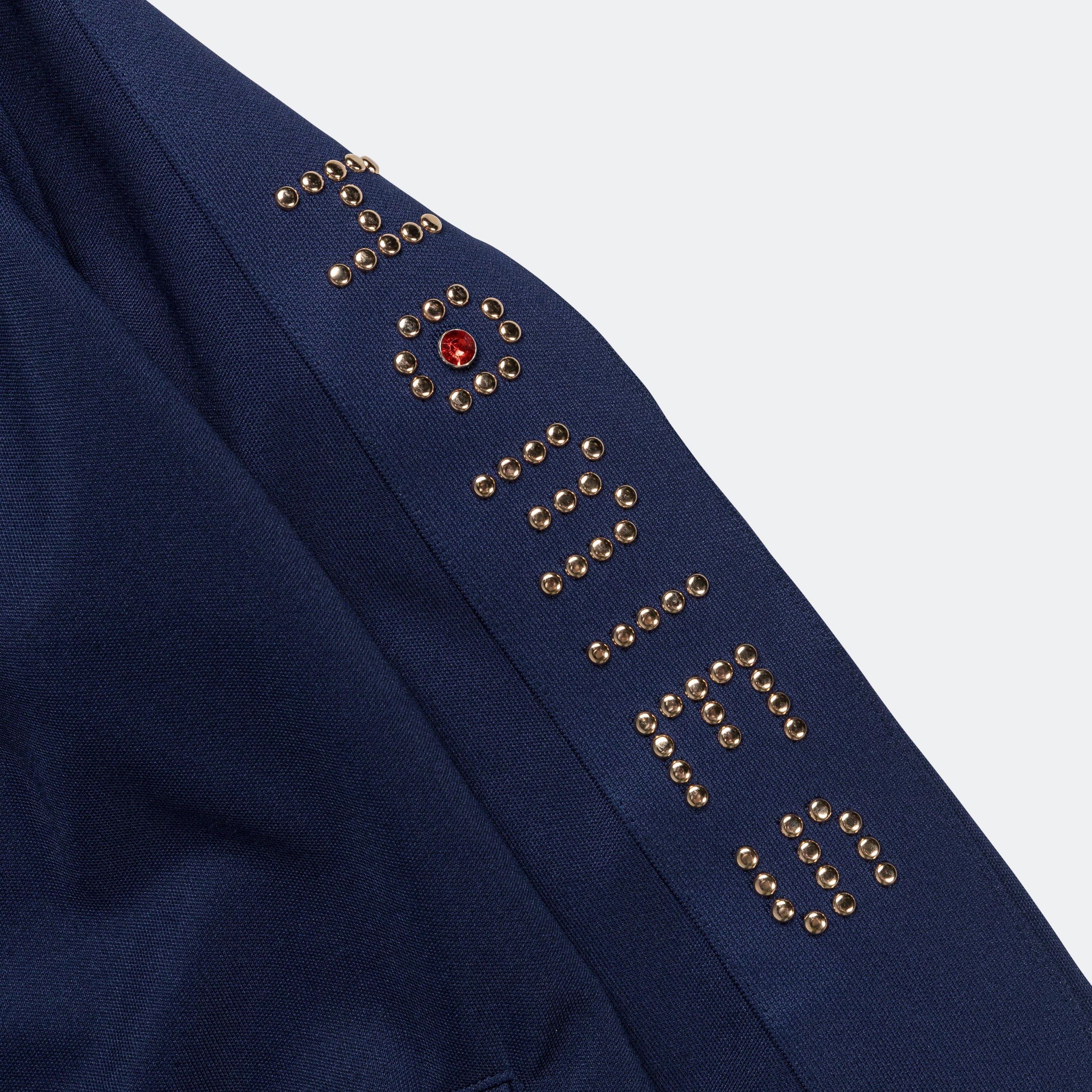 For The Homies Studded Track Jacket - Navy
