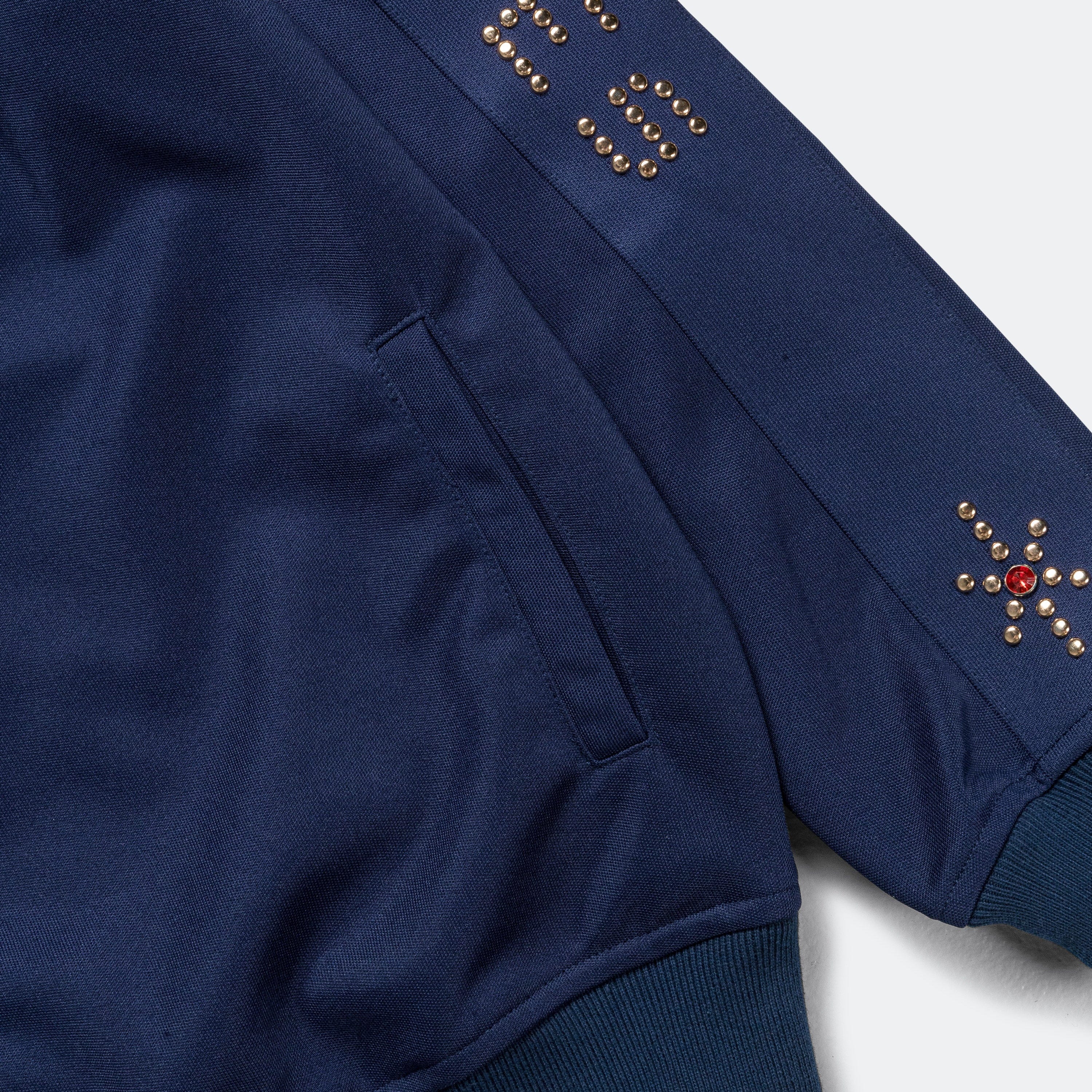 For The Homies Studded Track Jacket - Navy