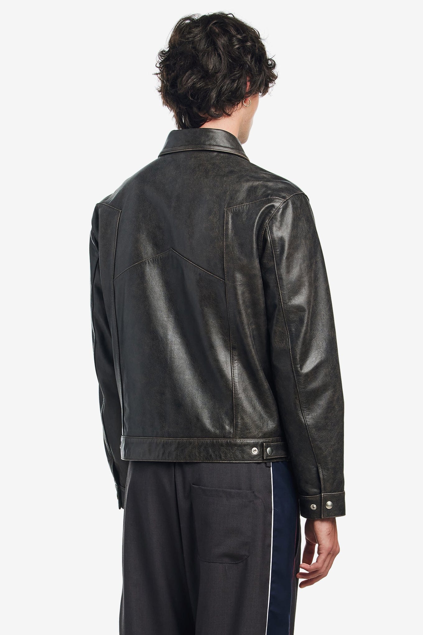 Nostasy STAR LEATHER TRUCKER JACKET