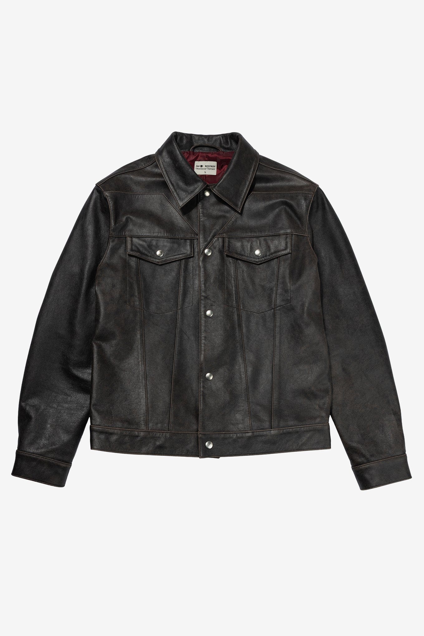 Nostasy STAR LEATHER TRUCKER JACKET