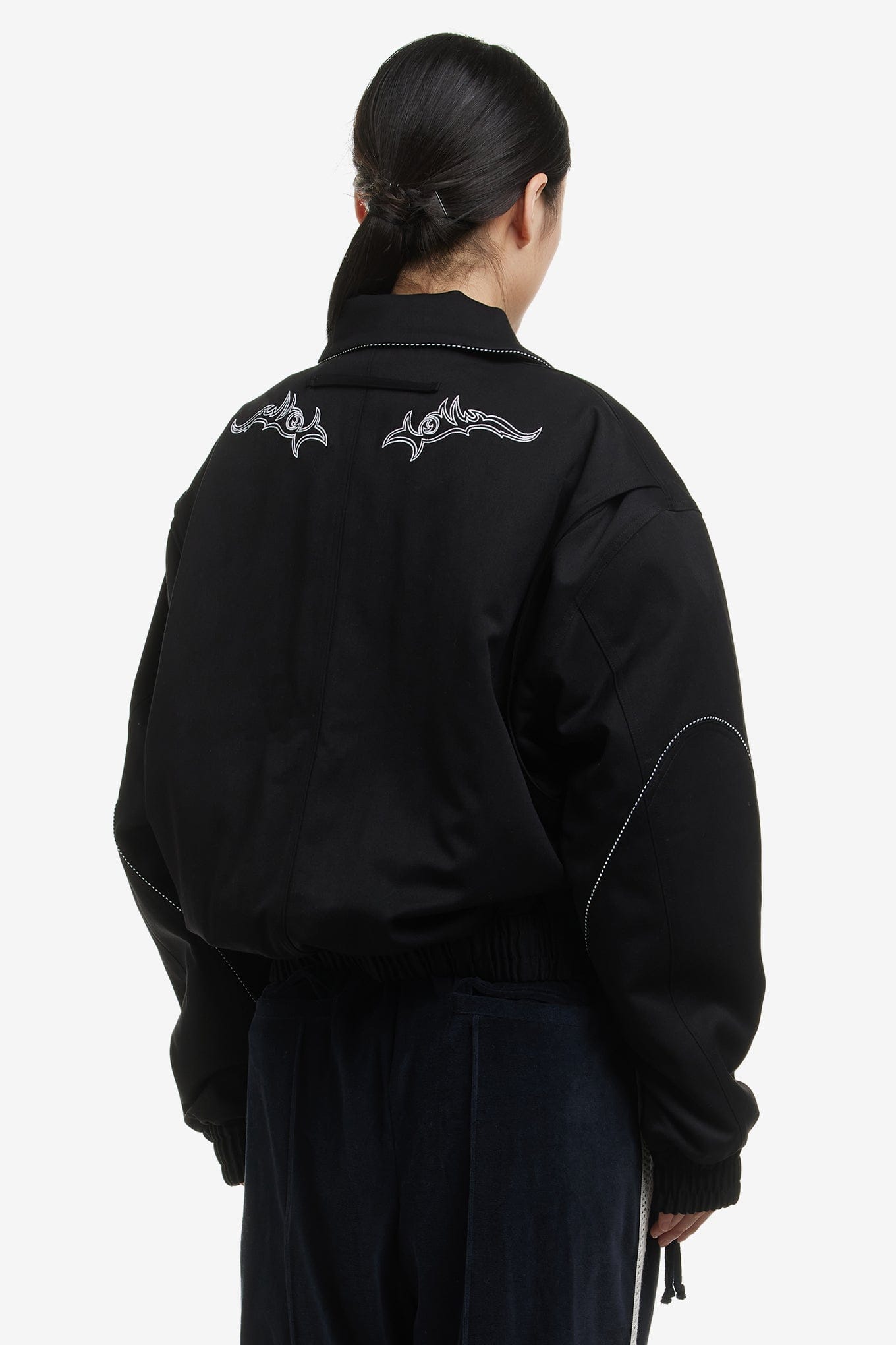 Lesugiatelier WESTERN EMBROIDERED VARSITY JACKET